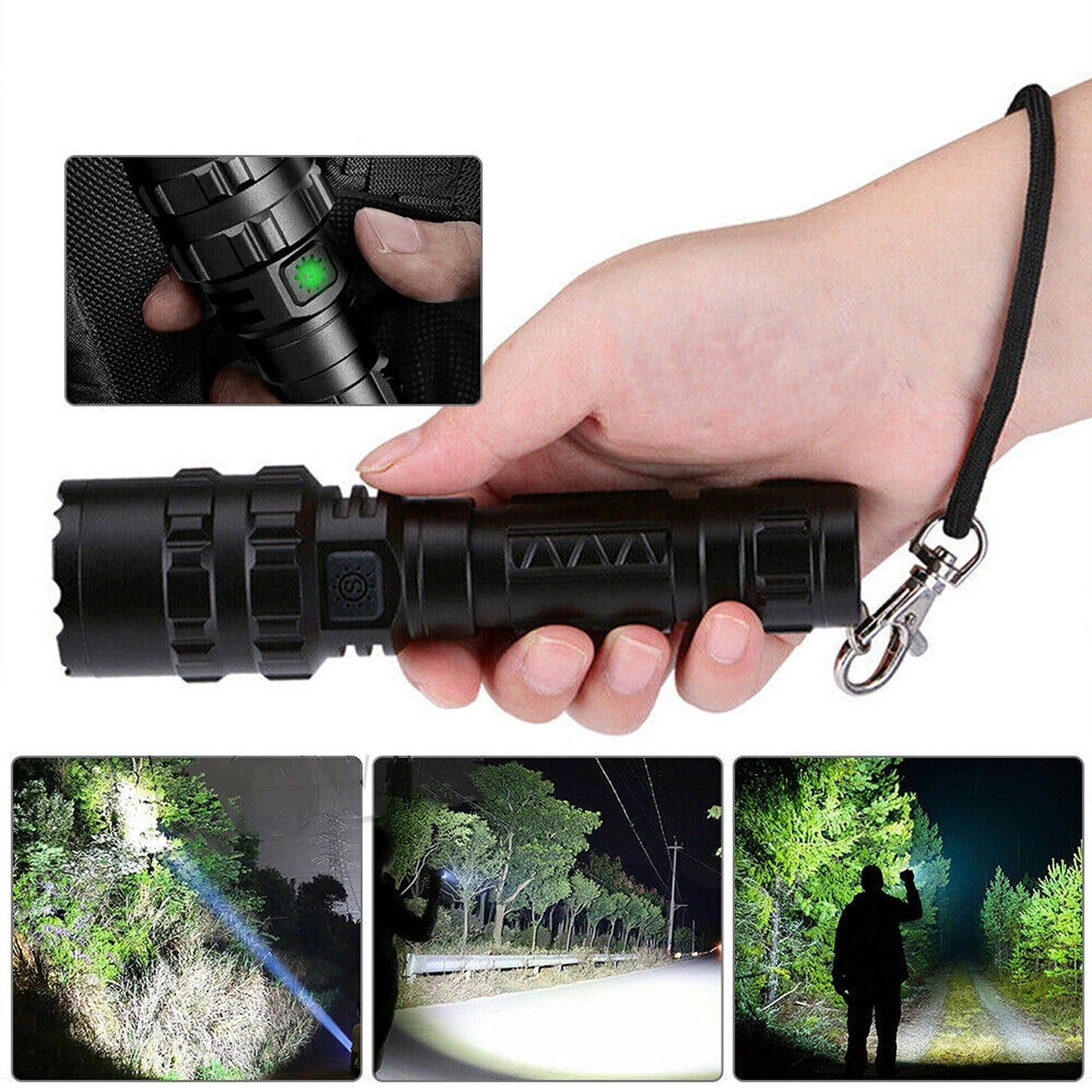 Rechargeable LED Flashlight Tactical Camping Torch 150000LM