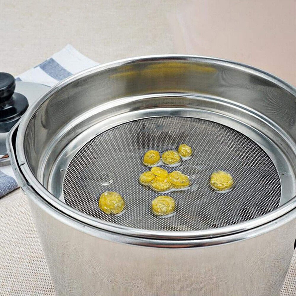 Home Cooking Oil Separator Stainless Steel Filter Pot Soup Grease Strainer