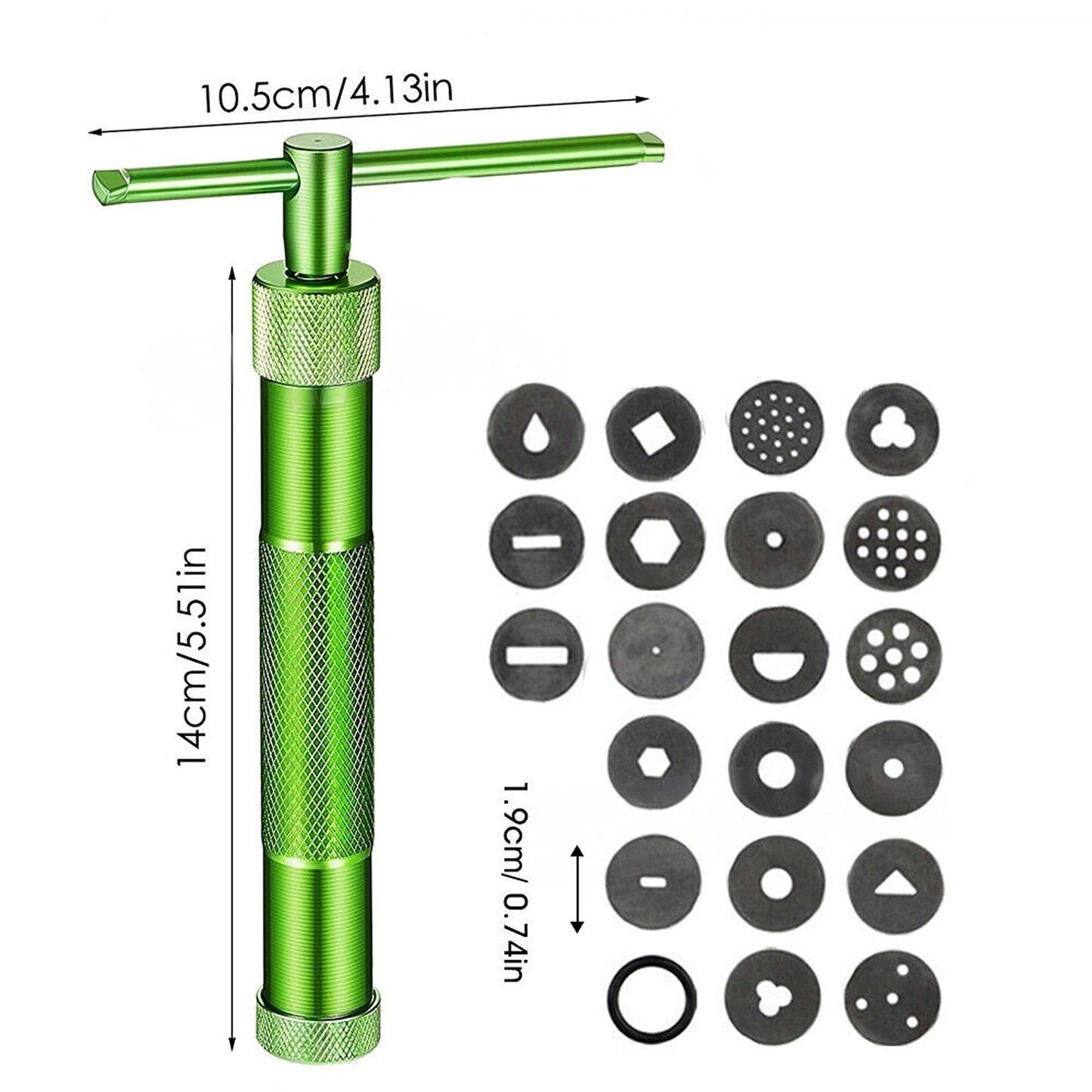 Creative Fondant and Clay Craft Extruder Cake Decoration Tool 20 Discs
