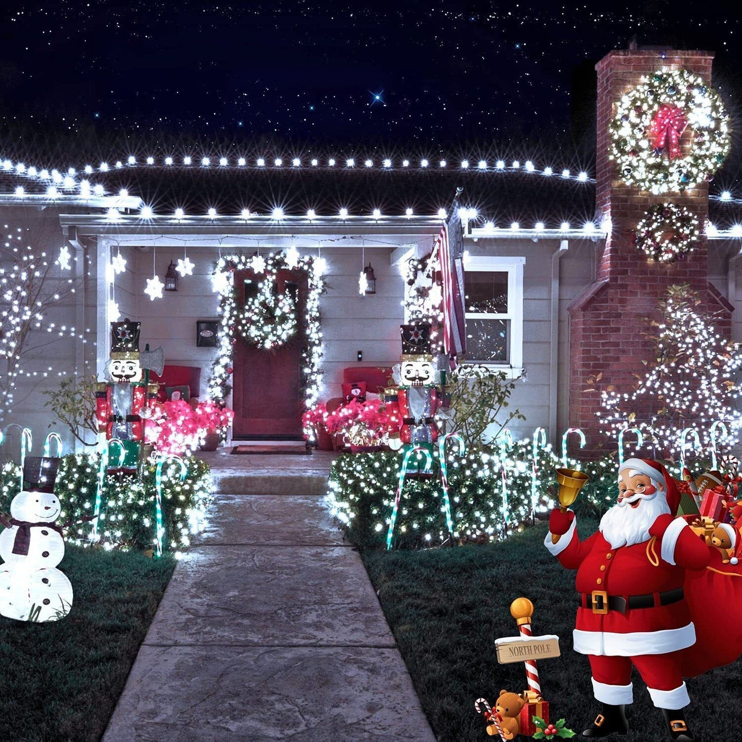Waterproof Outdoor Solar Fairy String Lights 100 to 500 LEDs 8 Modes