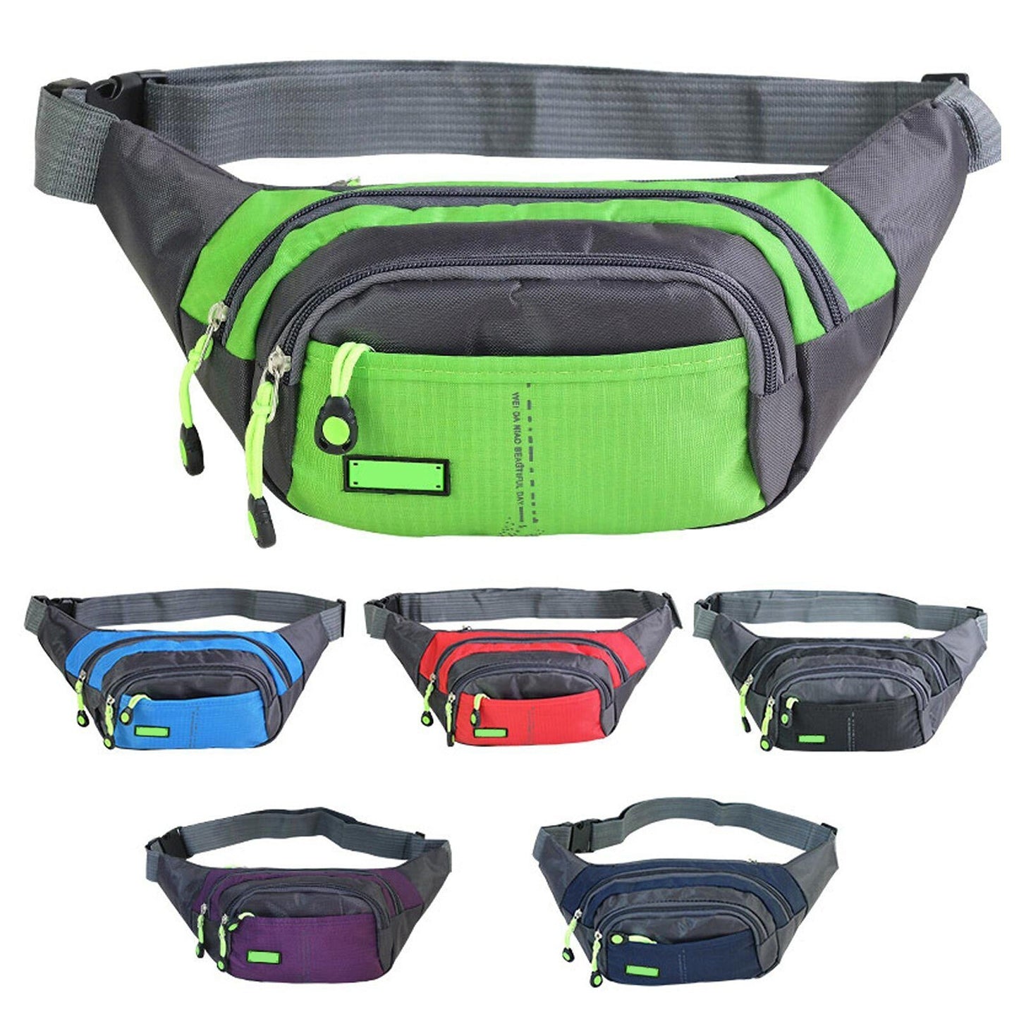 Large Zip Sport Waist Bag Handy Climbing Hiking Fanny Pack
