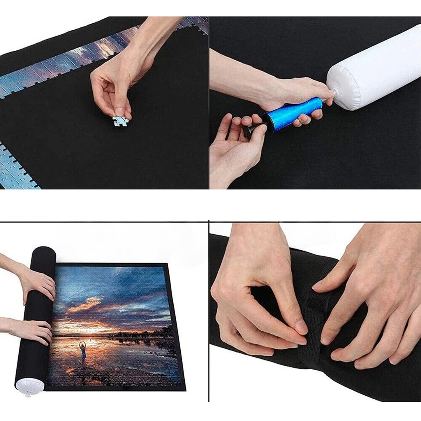 Puzzle Storage Roll Mat with Inflator Tool Jigsaw Saver Pad 1500pcs