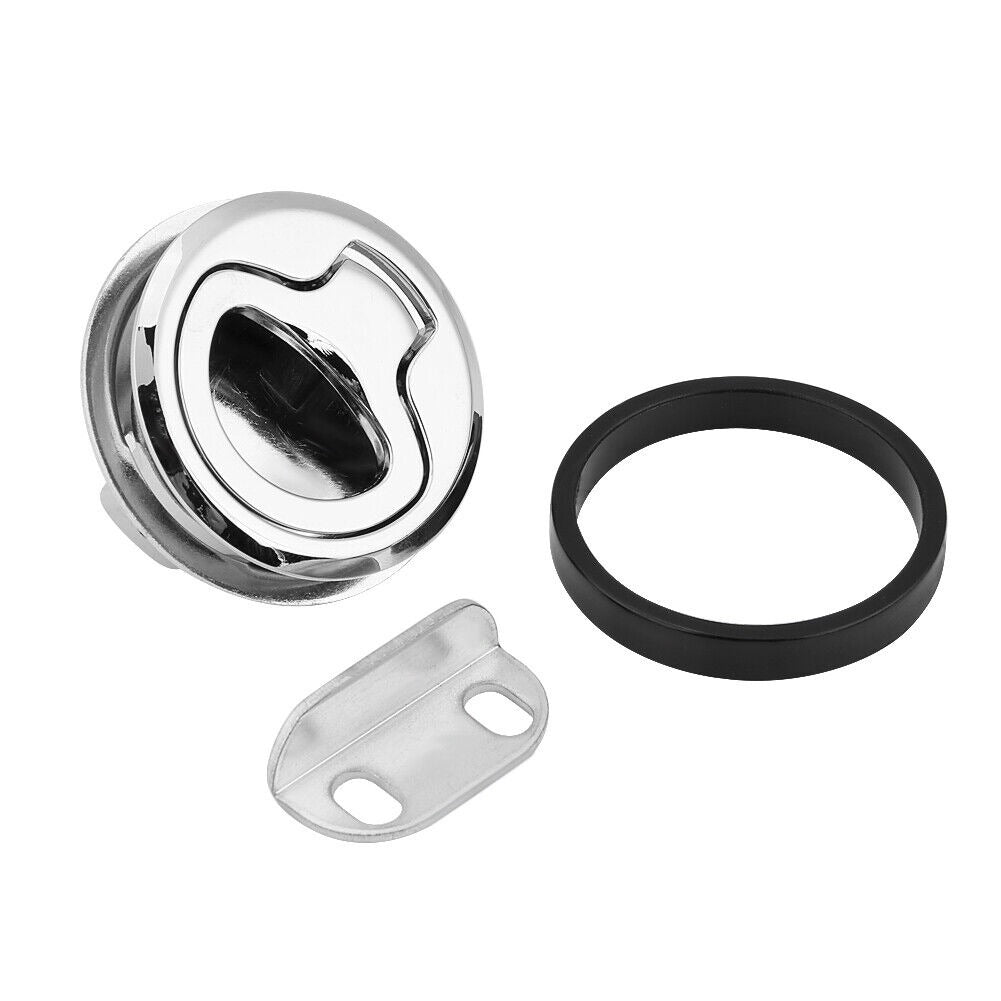 Boat Marine Flush Pull Slam Latch with Lock 316 Stainless Steel 2 Keys