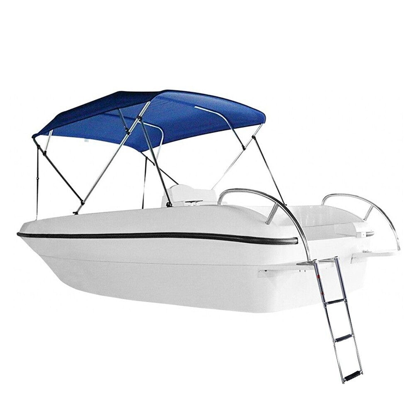 Telescoping Boat Ladder 2-Step Stainless Steel Folding Ladder for Marine Use