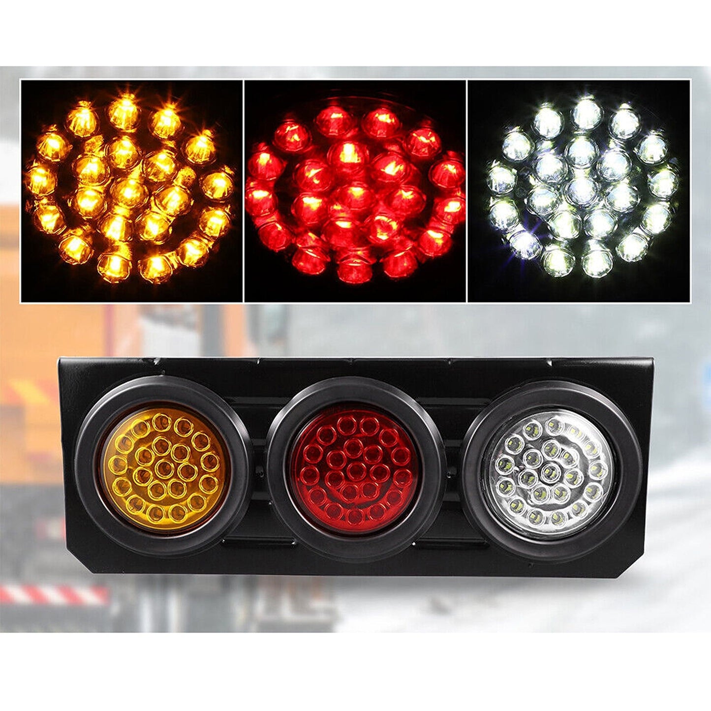 2pcs LED Tail Lights with Stop Indicator for UTE Caravan Truck 63 LEDs 12V