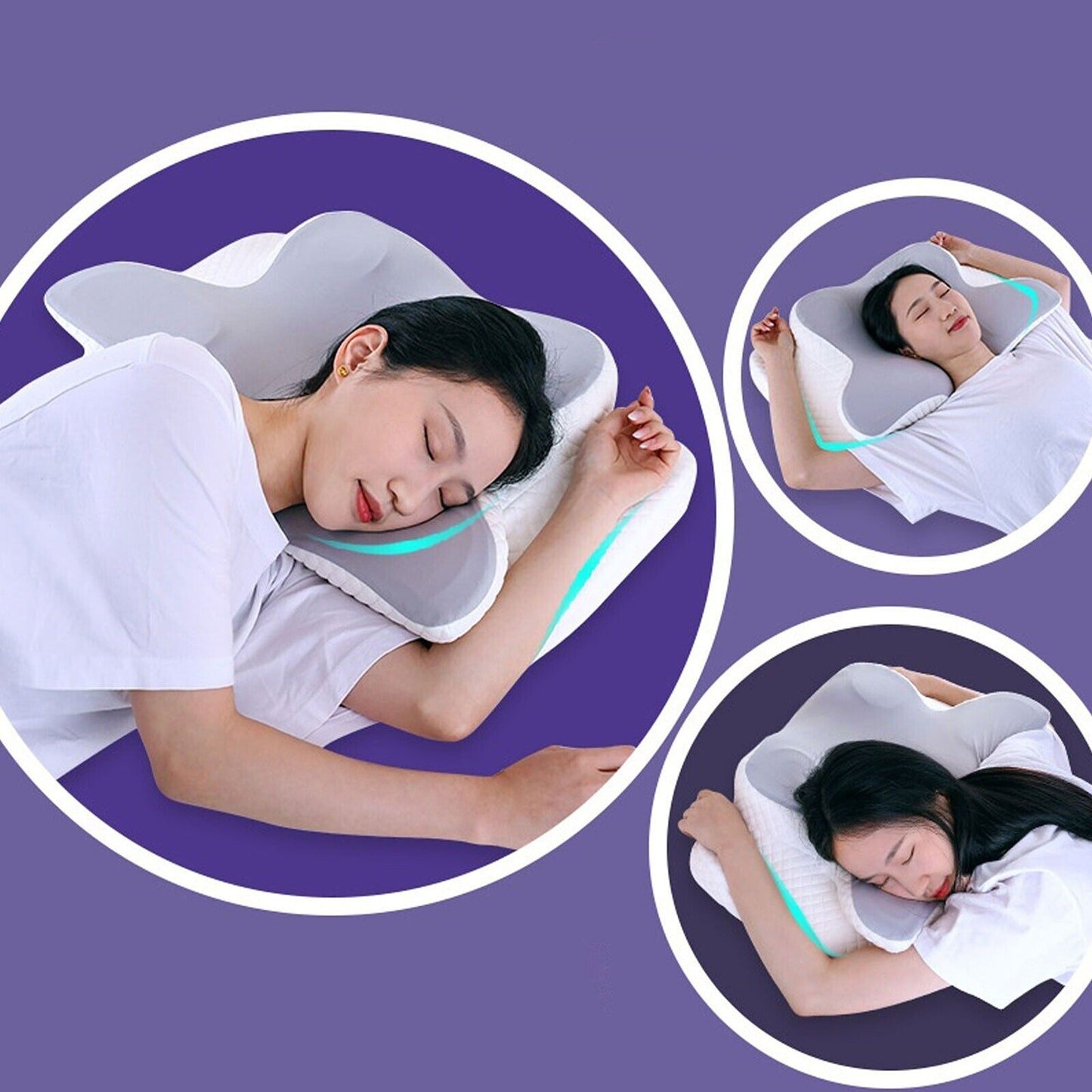 Anti Snore Memory Foam Cervical Pillow for Back and Neck Support