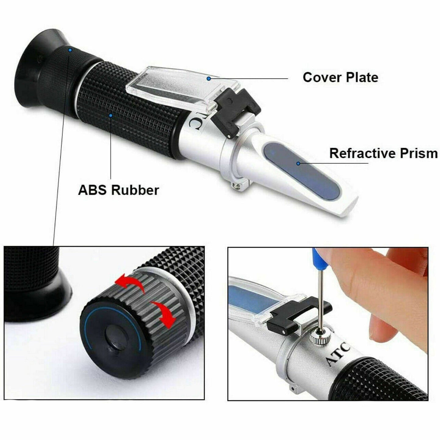 Specific Gravity Hydrometer Brix Refractometer Homebrew Beer Wort Tool