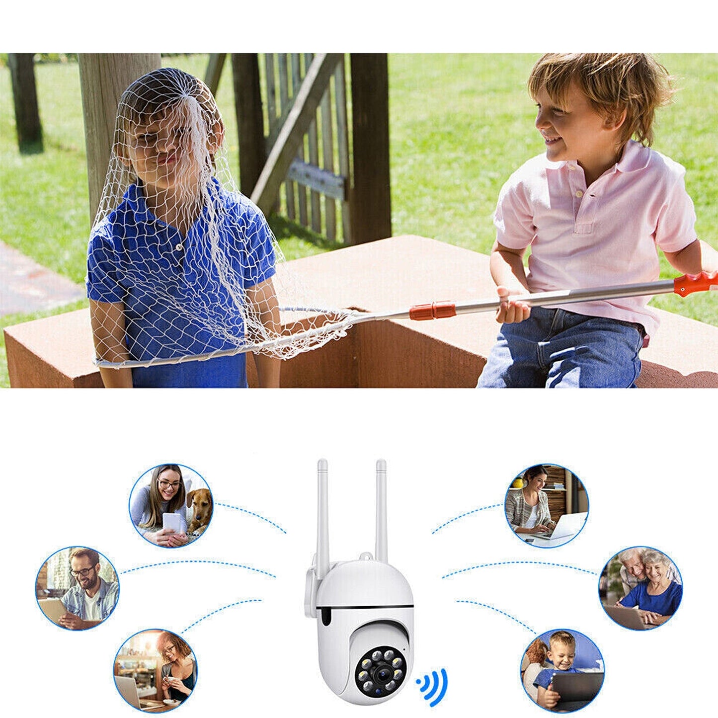 Wireless Security Camera System with HD 1080P Outdoor Monitoring Capability