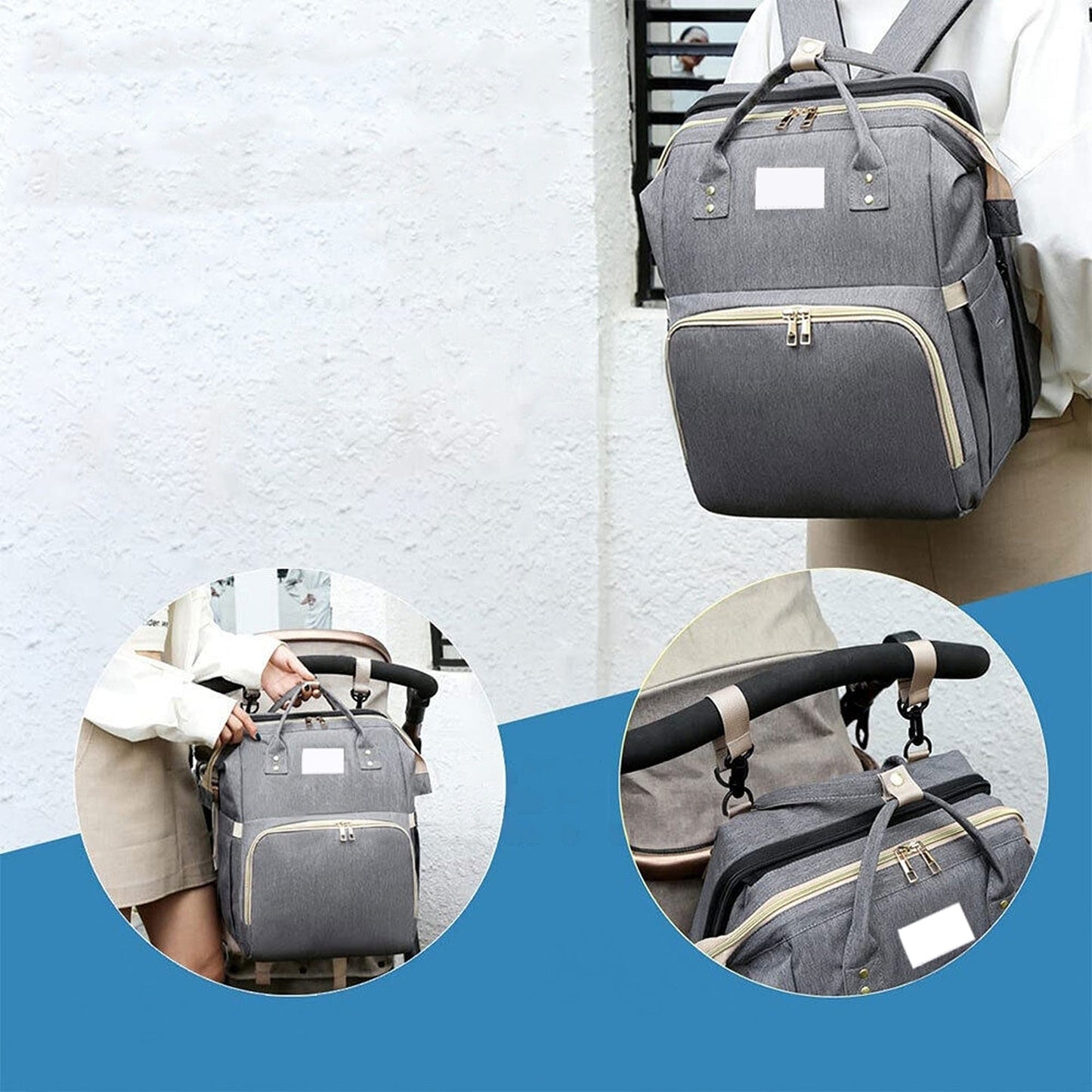 Deluxe Mummy Maternity Nappy Backpack Multifunctional Baby Diaper Bag