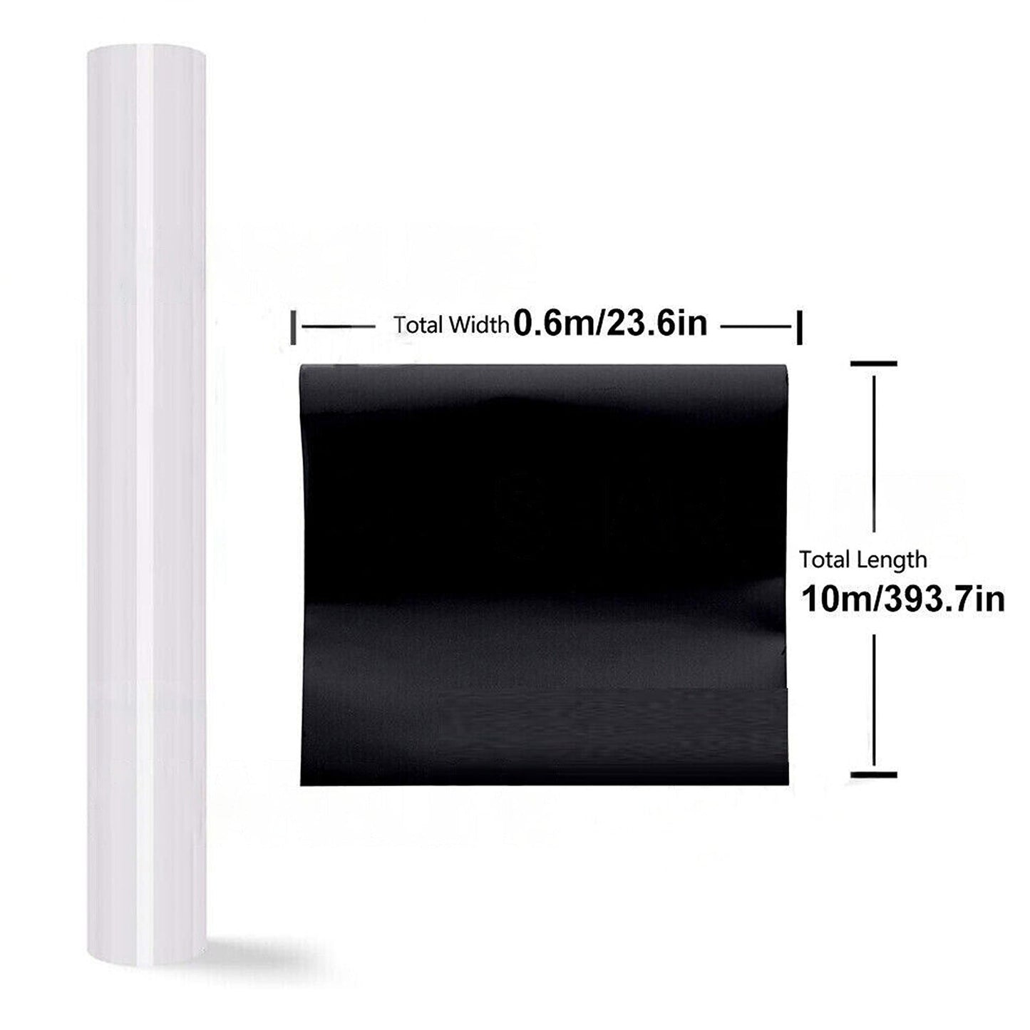 Self-Adhesive Vinyl Contact Paper Roll in Black and White 10M