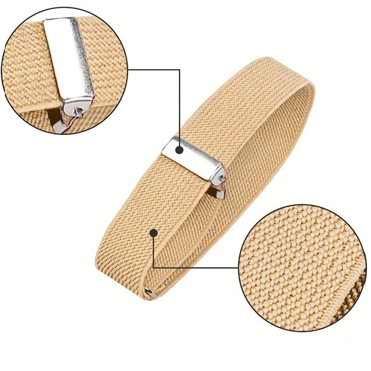 6pcs Fashion Elastic Shirt Sleeve Garters Unisex Anti-Slip Armbands