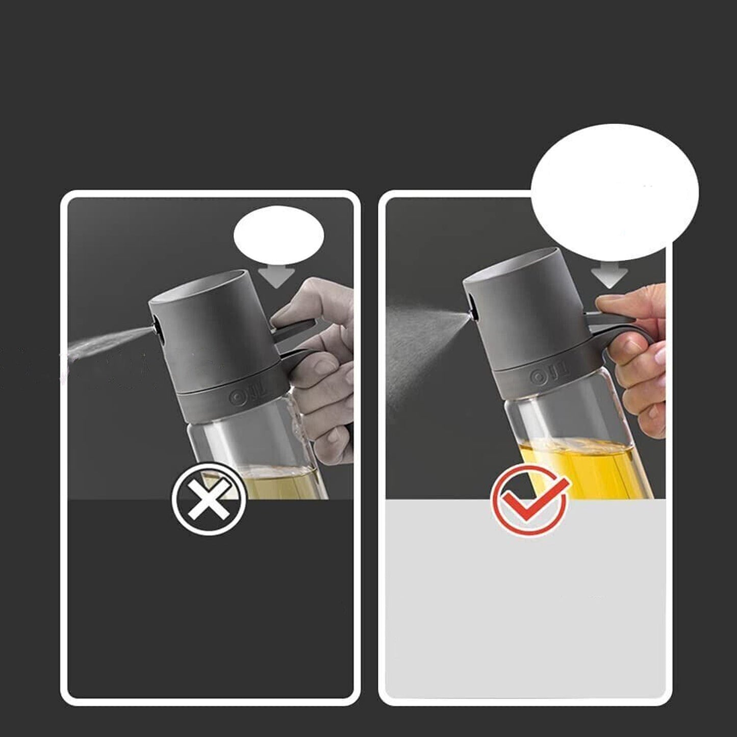Olive Oil Sprayer for Healthy Cooking Baking BBQ Refillable Spray Bottle