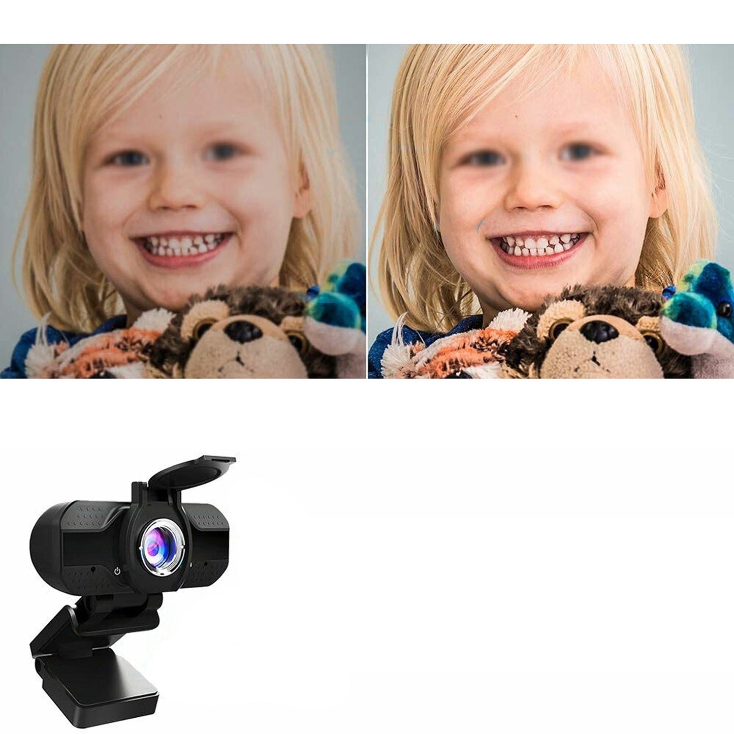 1080P Full HD USB Webcam with Microphone for Laptop PC Desktop