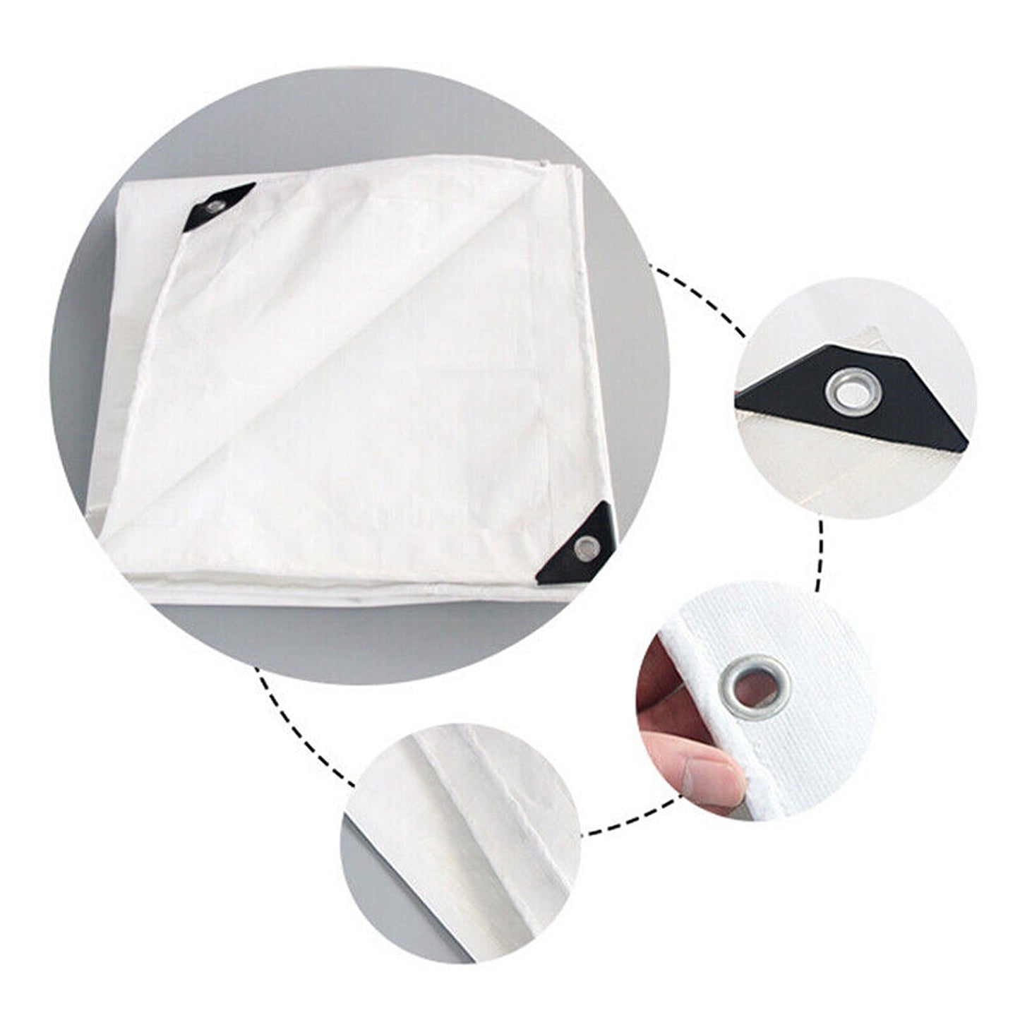 Heavy Duty Waterproof Poly Tarp - Camping and Sun Cover