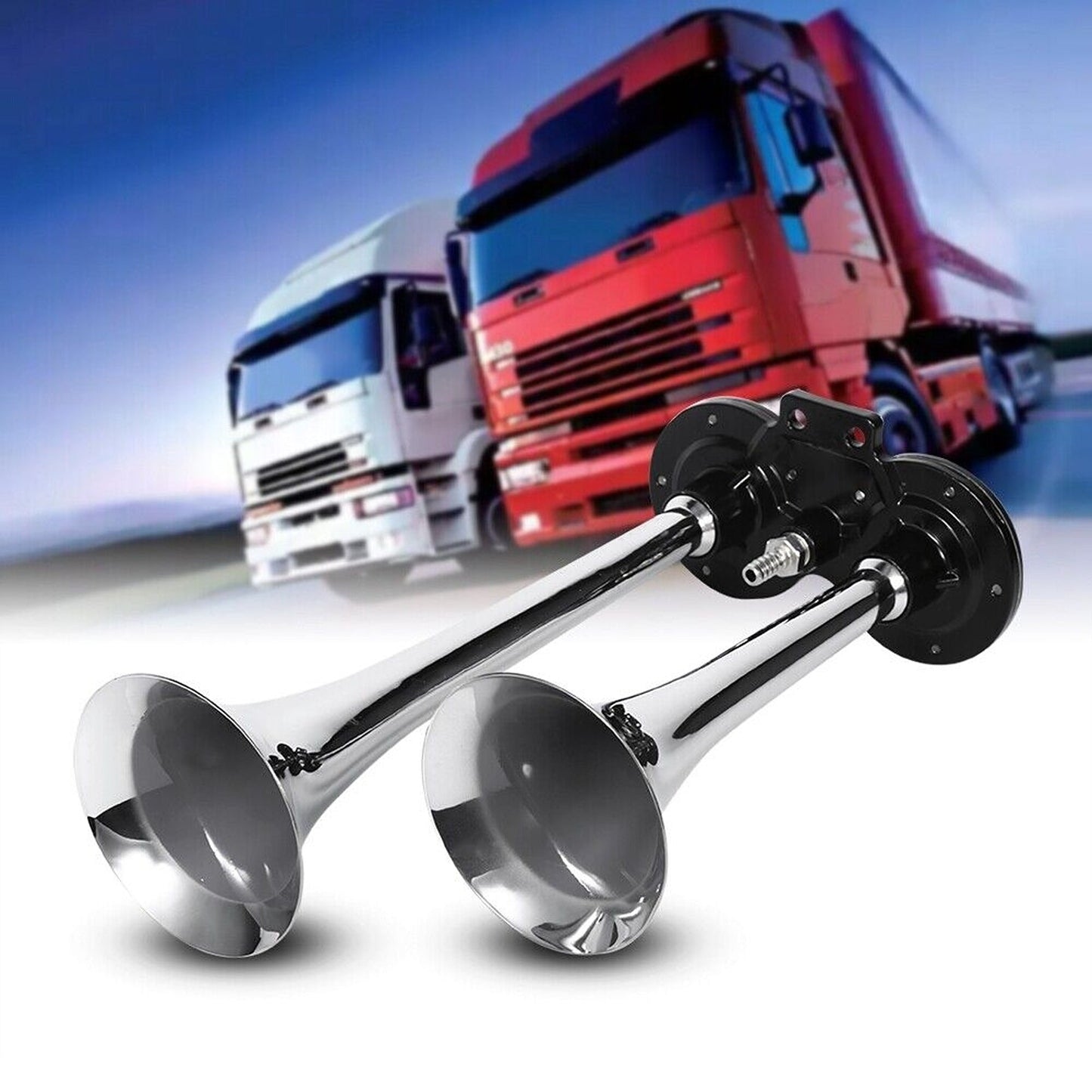 Loud Dual Trumpet 12V Air Horn with Compressor for Car and Truck