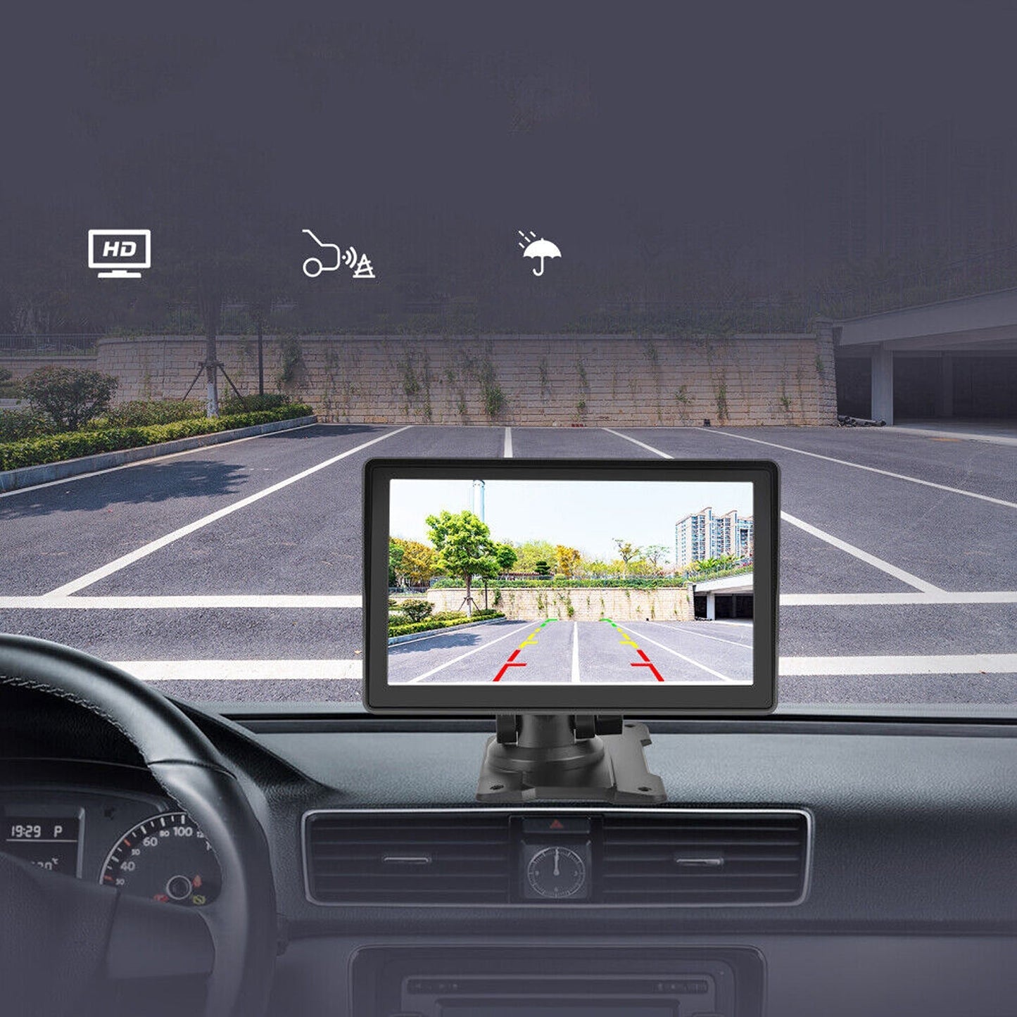 7in Touch Screen Portable Car Radio with Wireless Apple Carplay and Android Auto