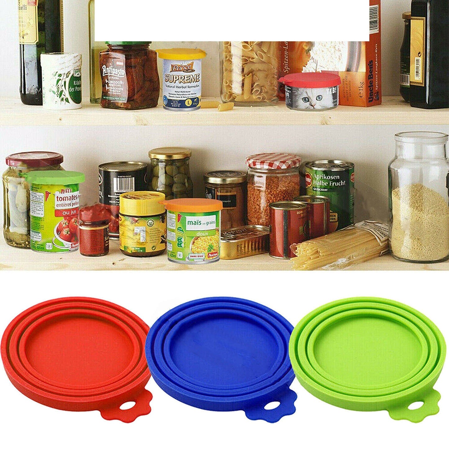 Reusable Silicone Pet Food Can Lid Universal Fit Storage Covers