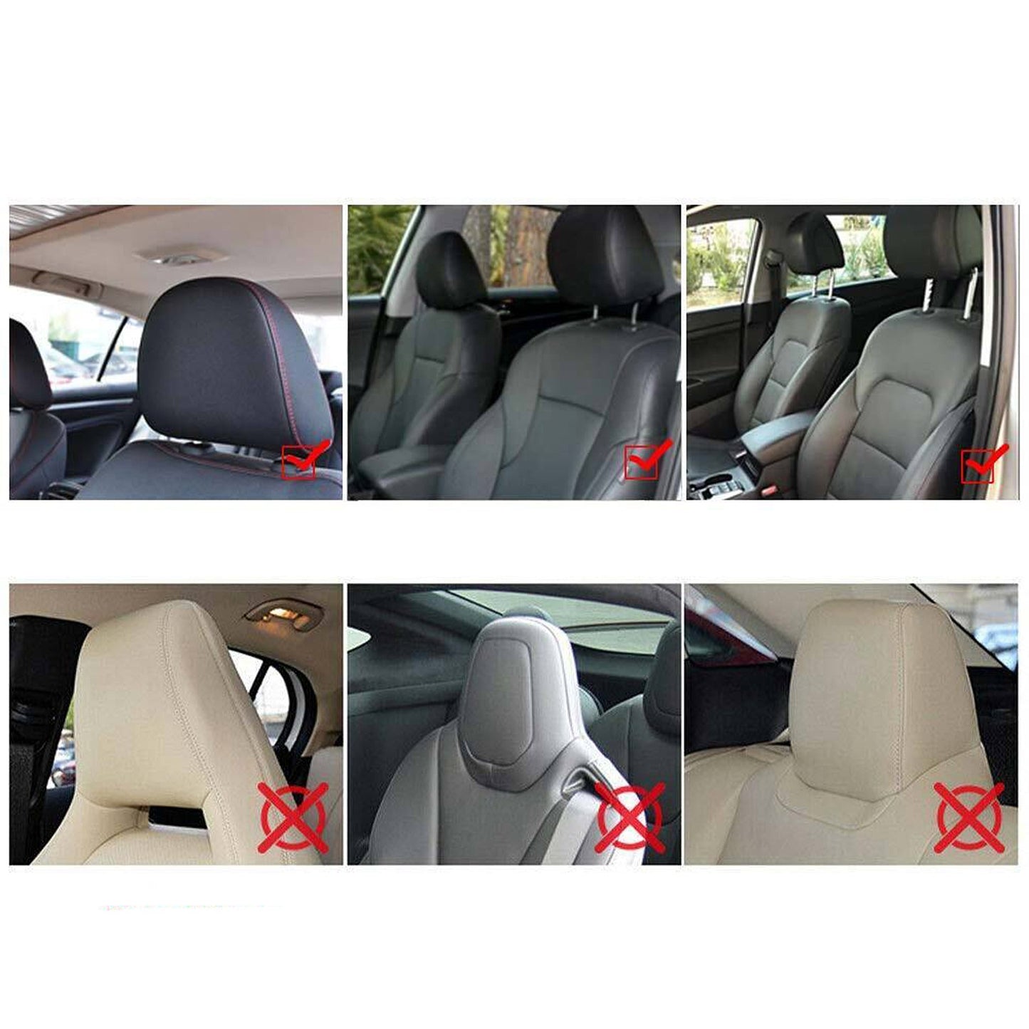 Adjustable Car Seat Headrest Cushion for Neck Support Soft Pillow