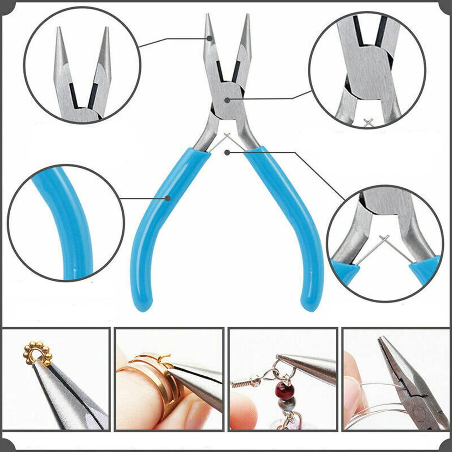 Beading and Jewellery Making Round Nose Pliers with Wire Cutters