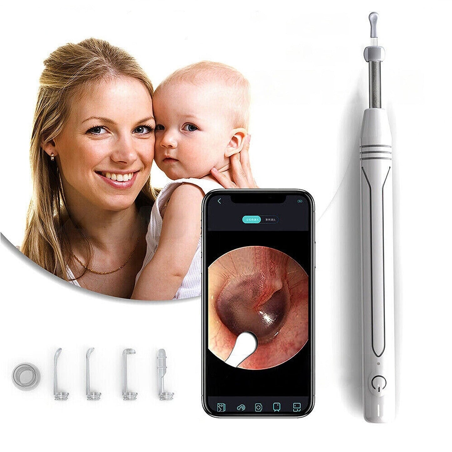 WiFi Ear Stick Camera Smart Visual Earpick for Wax Removal