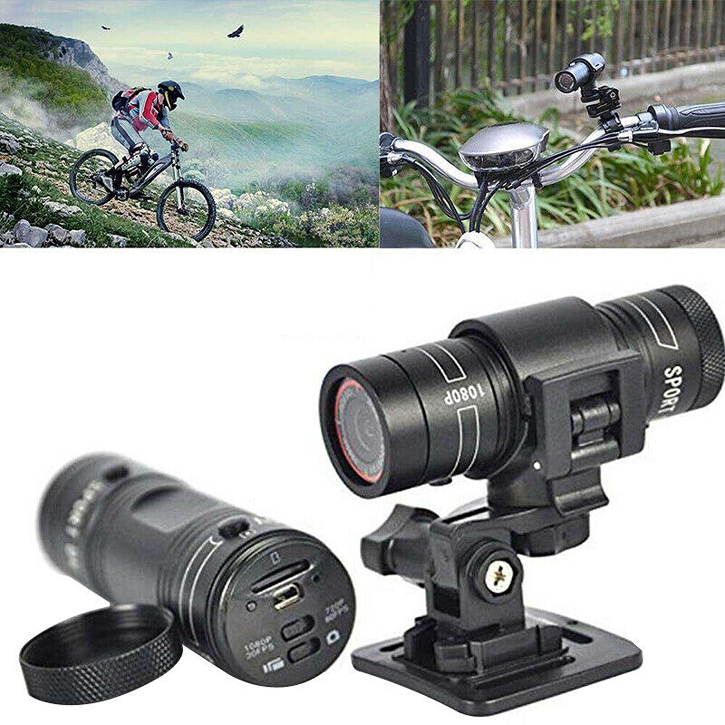 HD 1080P Action Sports Helmet Camera for Motorcycle and Bike Riding