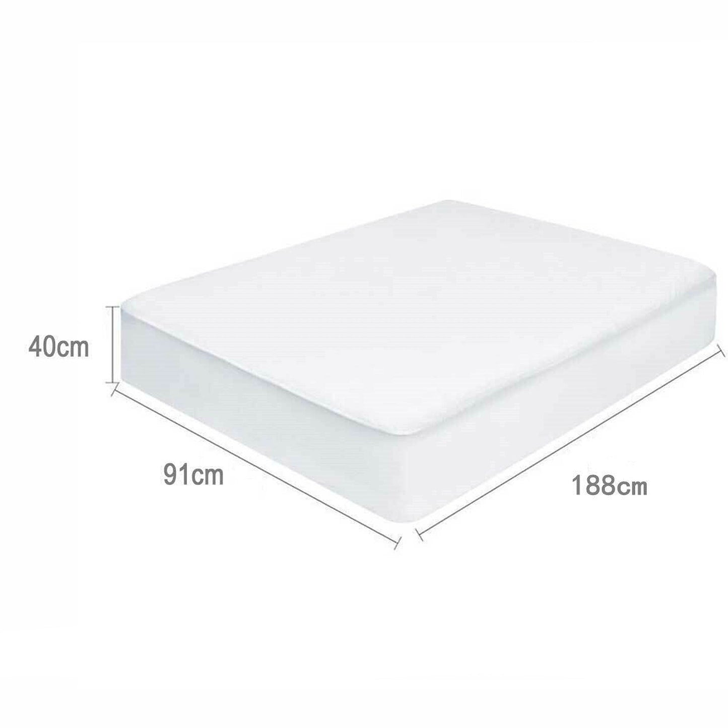 All Size Waterproof Mattress Protector Fully Fitted Terry Cotton Cover