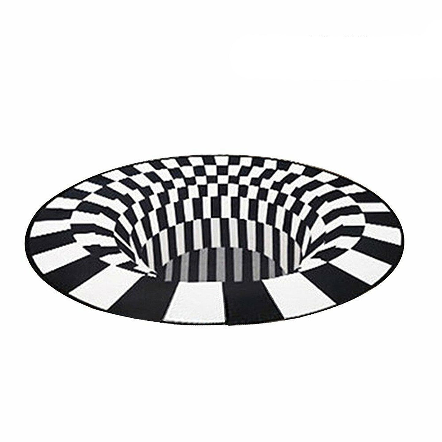 Vortex Illusion Rug 3D Printed Circular Floor Mat for Living Room