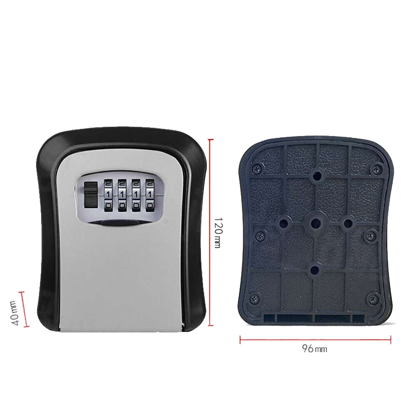 Combination Lock Safe Box 4 Digit Wall Mounted Security Storage