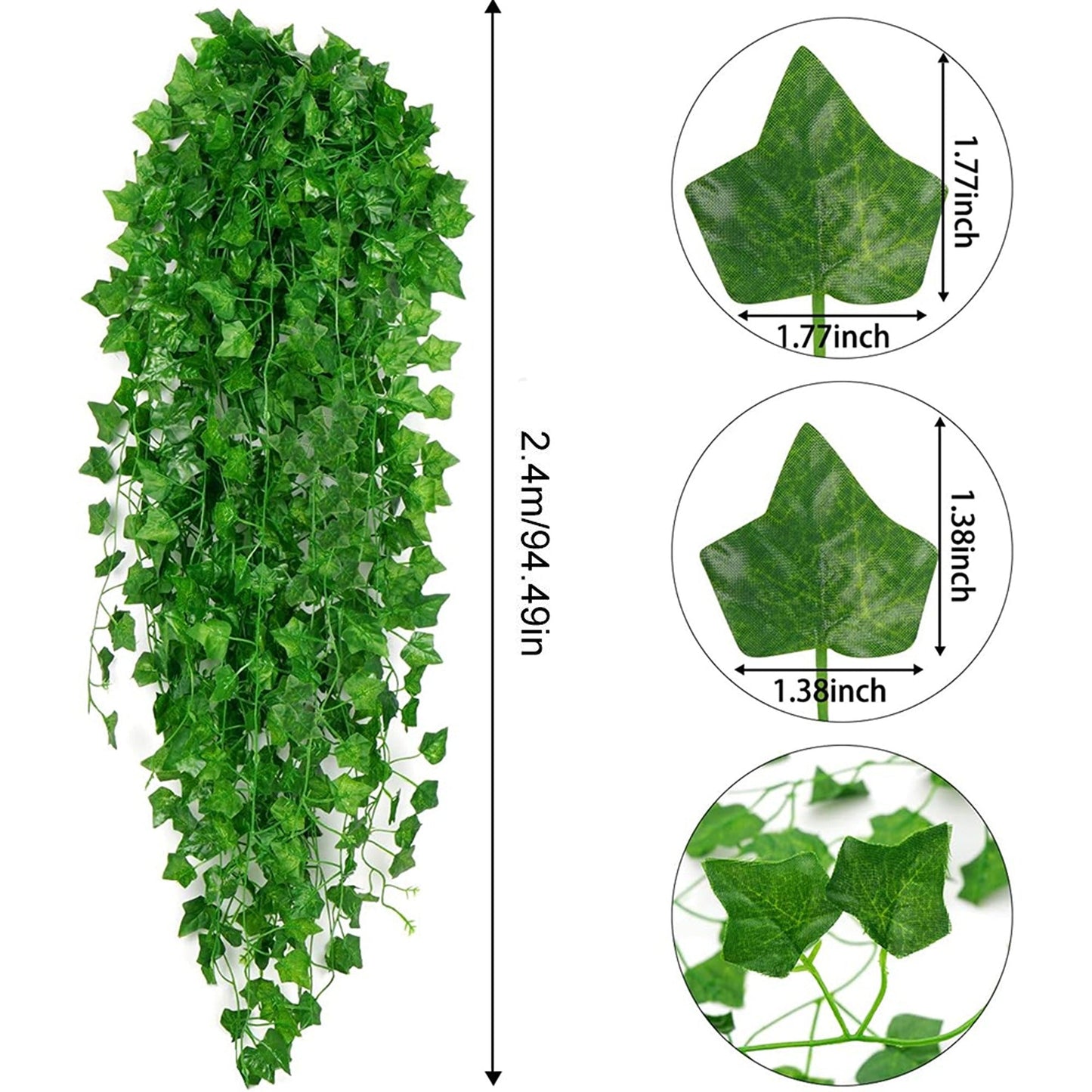 Faux Ivy Decorative Garland for Home and Office Artificial Leaf Hanging
