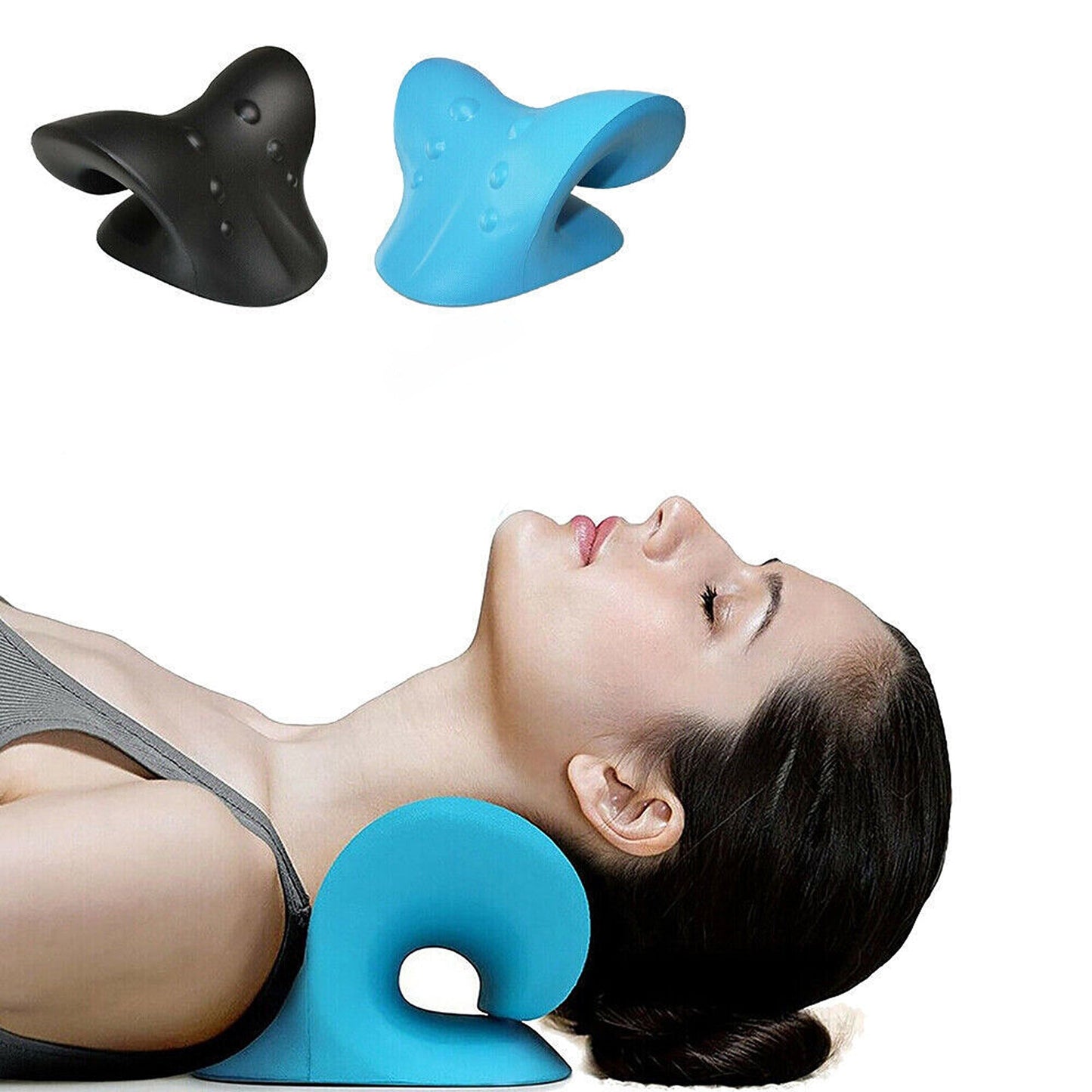 Cervical Neck Stretcher Device Traction Pillow for Pain Headaches TMJ Relief