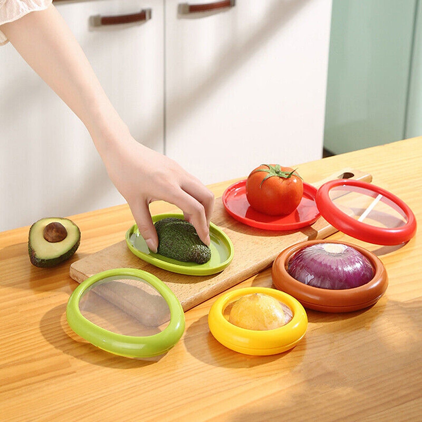 4pc Set of Fruit and Vegetable Shaped Food Storage Containers
