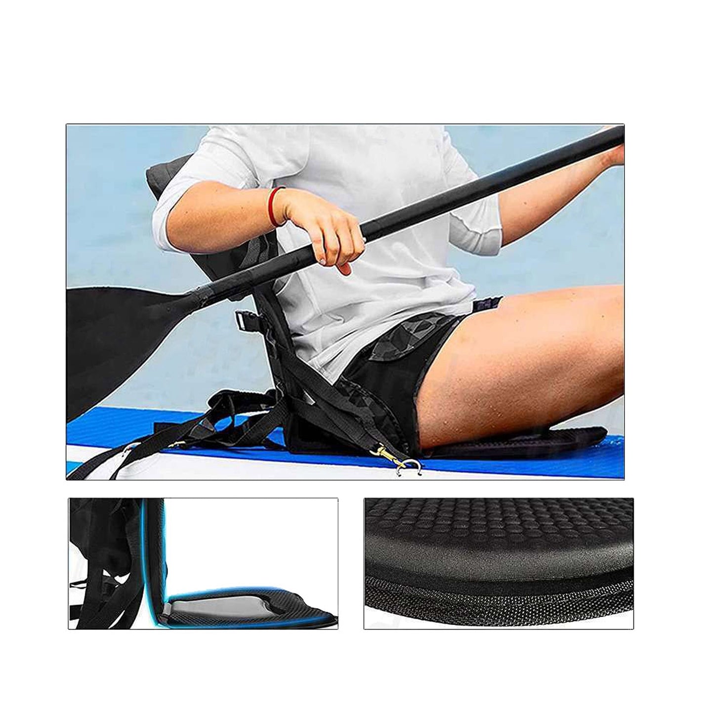 Adjustable Kayak Seat with BackPack Detachable Canoe Comfort Pad