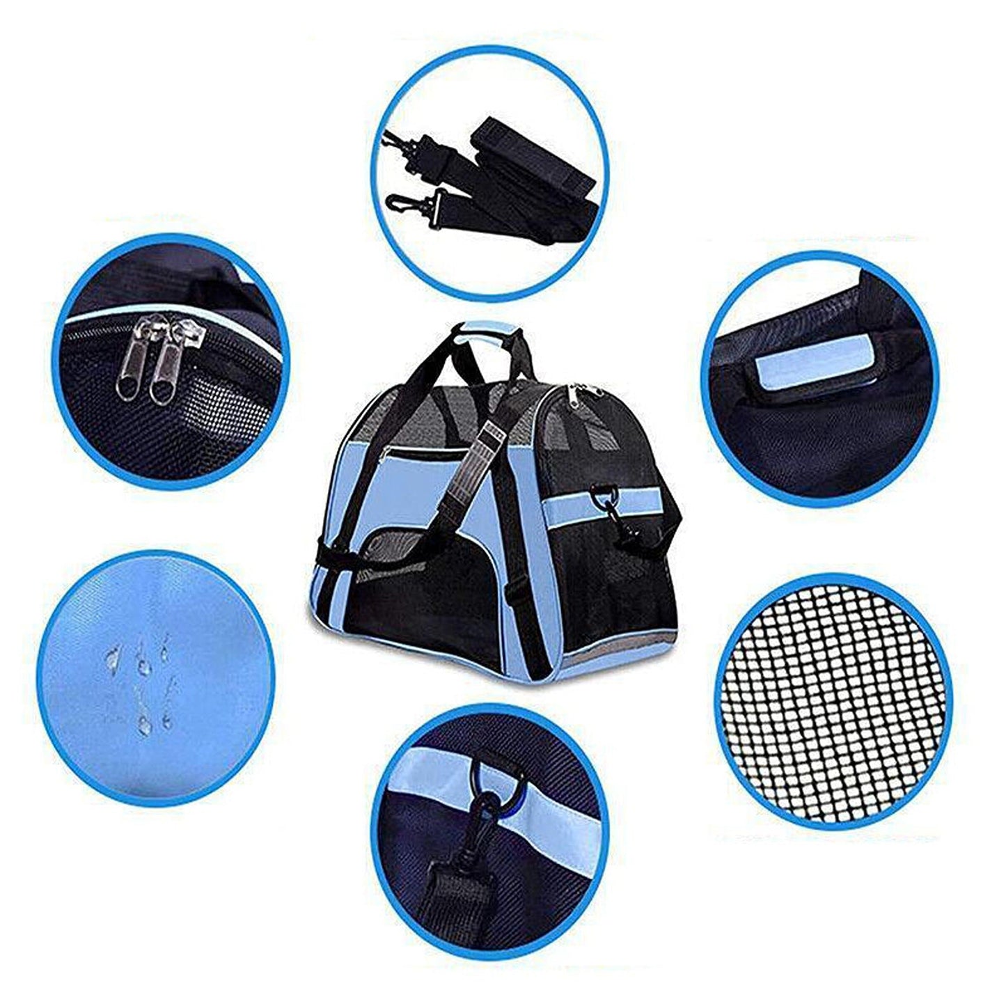 Portable Pet Carrier Bag for Cats and Dogs Airline Approved