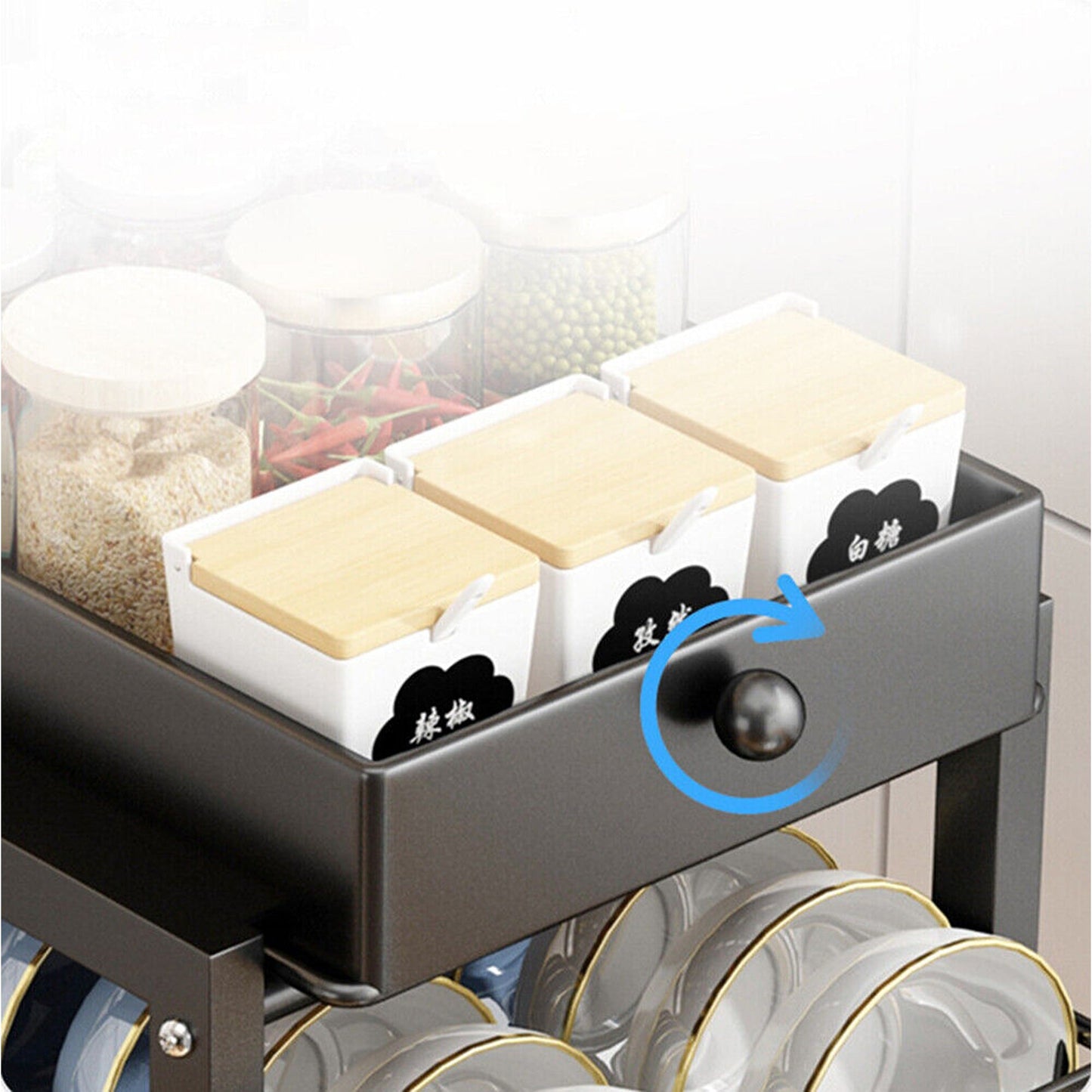 Stainless Steel 2 Tier Pantry and Kitchen Organizer