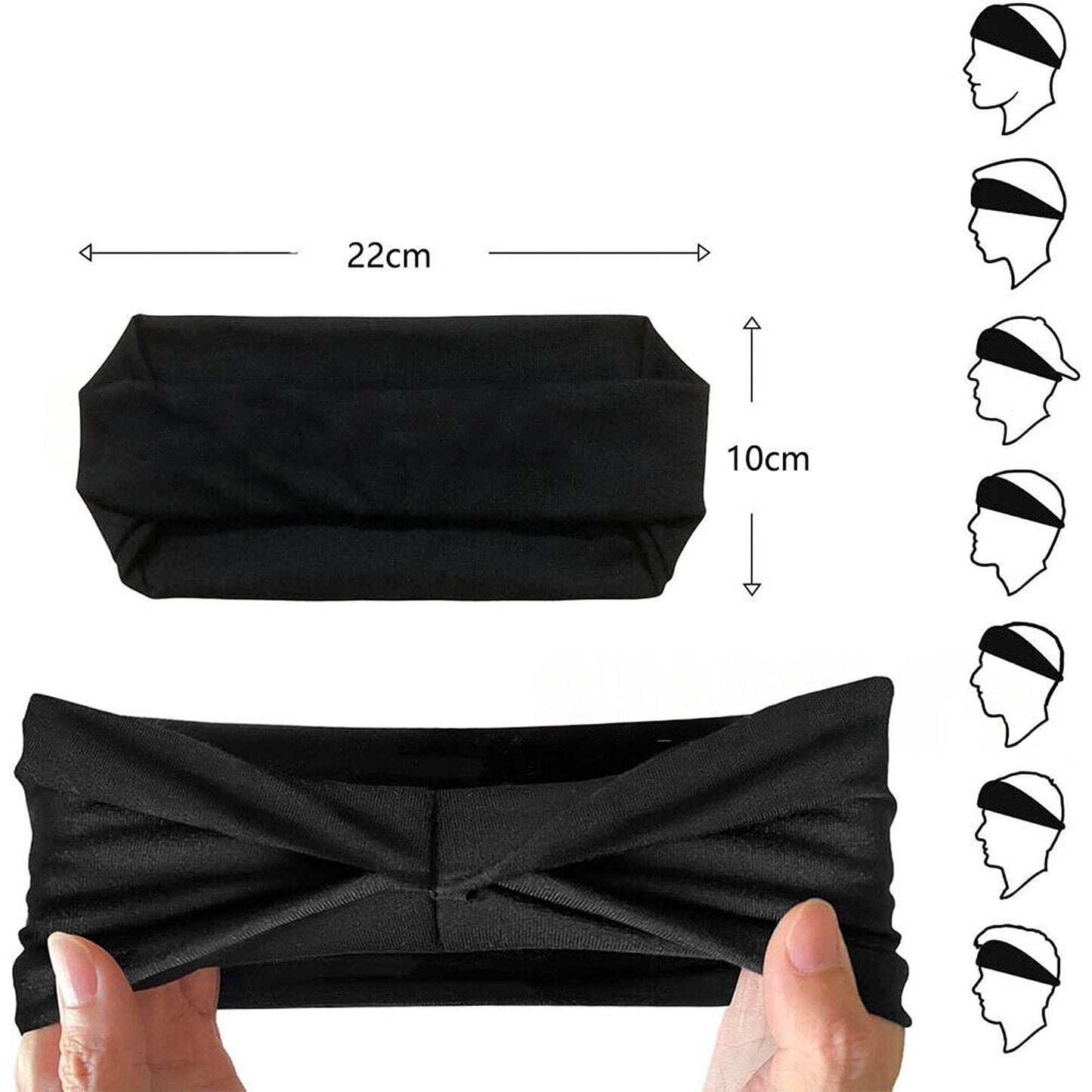 Unisex Cotton Headband for Sports and Yoga Stretchable Sweatband