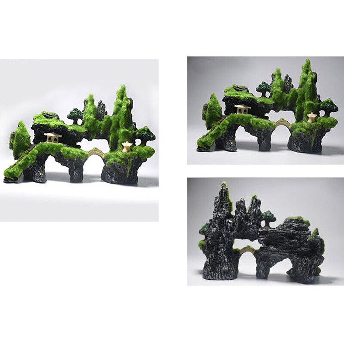 Resin Castle Mountain Rock Cave for Fish Tank Decoration