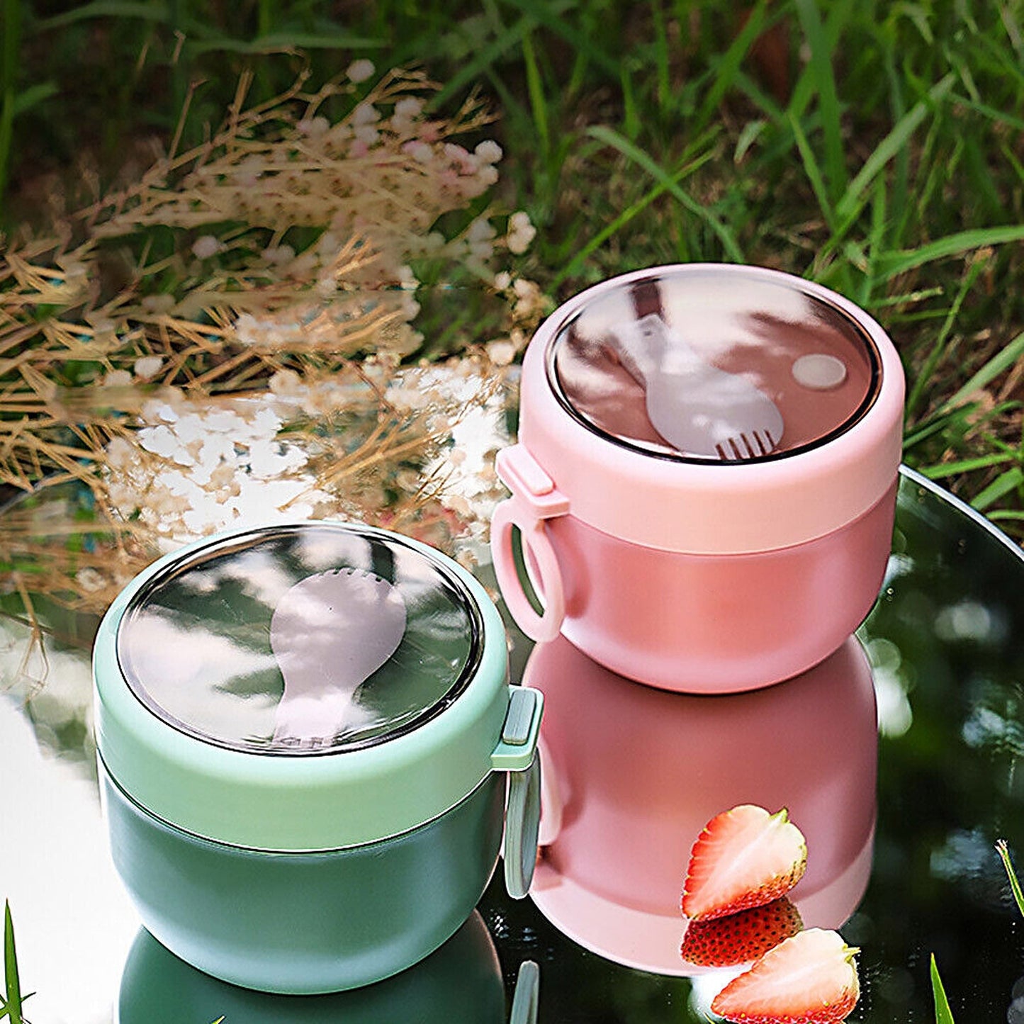 Stainless Steel Insulated Food Jar Thermos Lunch Box Food Flask