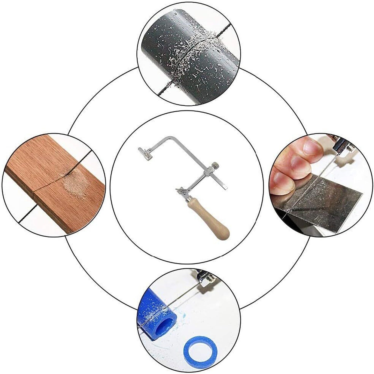 Jewelers U-shaped Saw DIY Tool with 12 Blades Kit