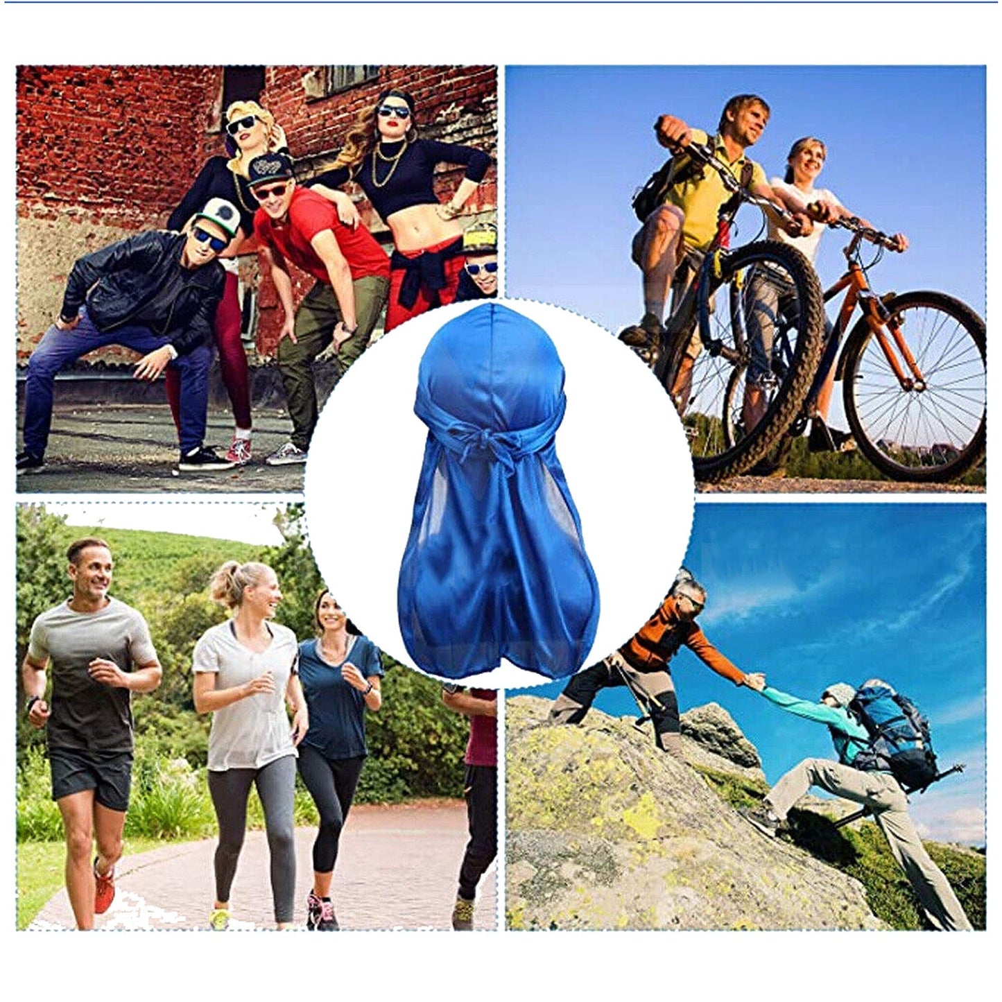 Silk Pirate Cap Fashion Unisex Bandana Doo Durag Headwear