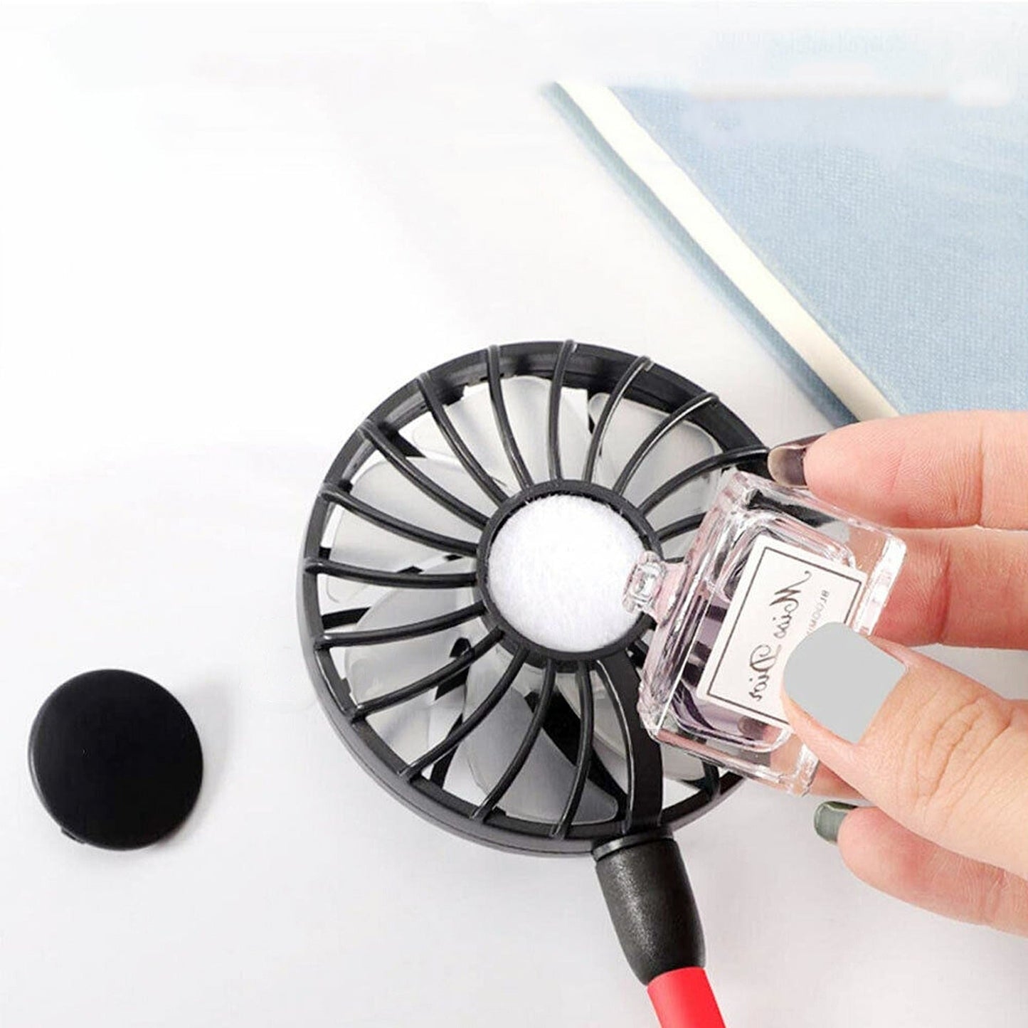 Dual Cooling Neckband Fan Portable USB Rechargeable Neck Hanging Sport