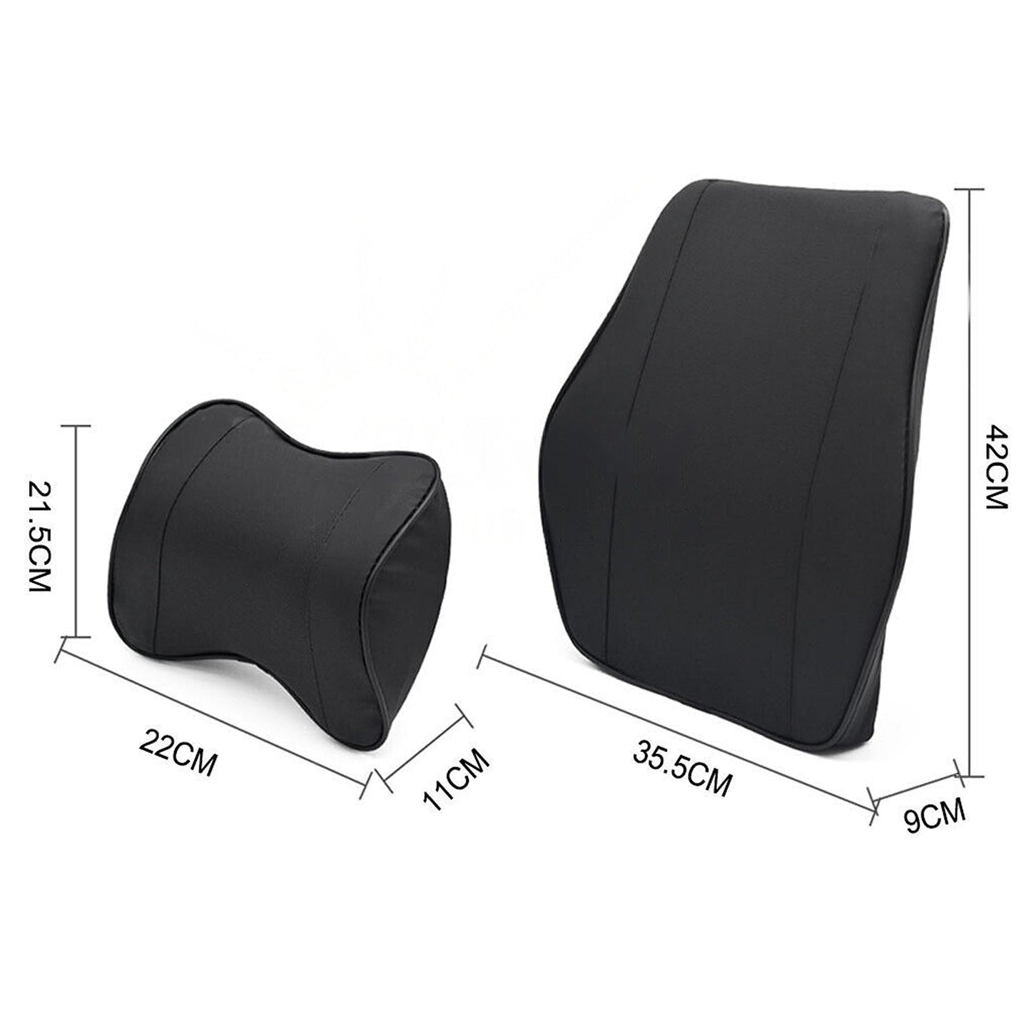 Memory Foam Lumbar Support for Car Seat Back and Neck Pillow