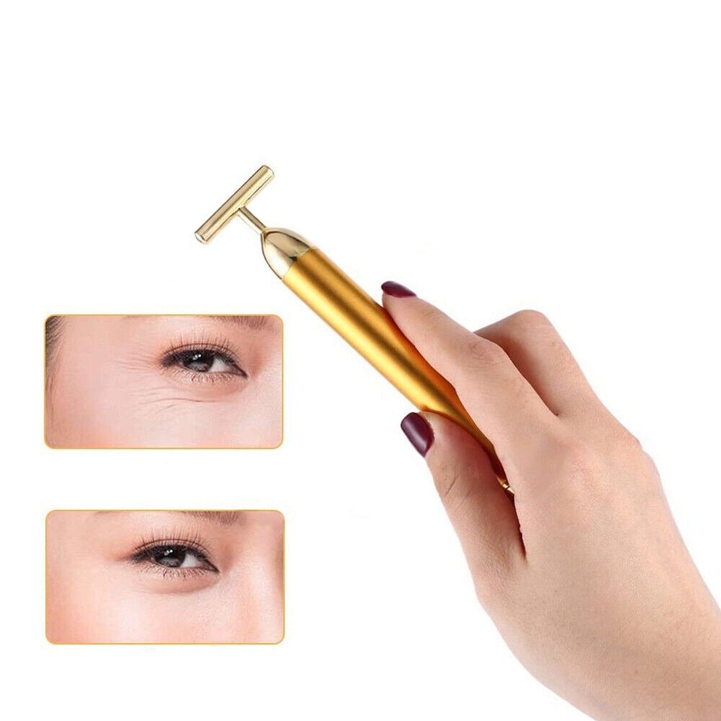 Gold Pulse Energy Facial Massager Beauty Bar for Face Tightening