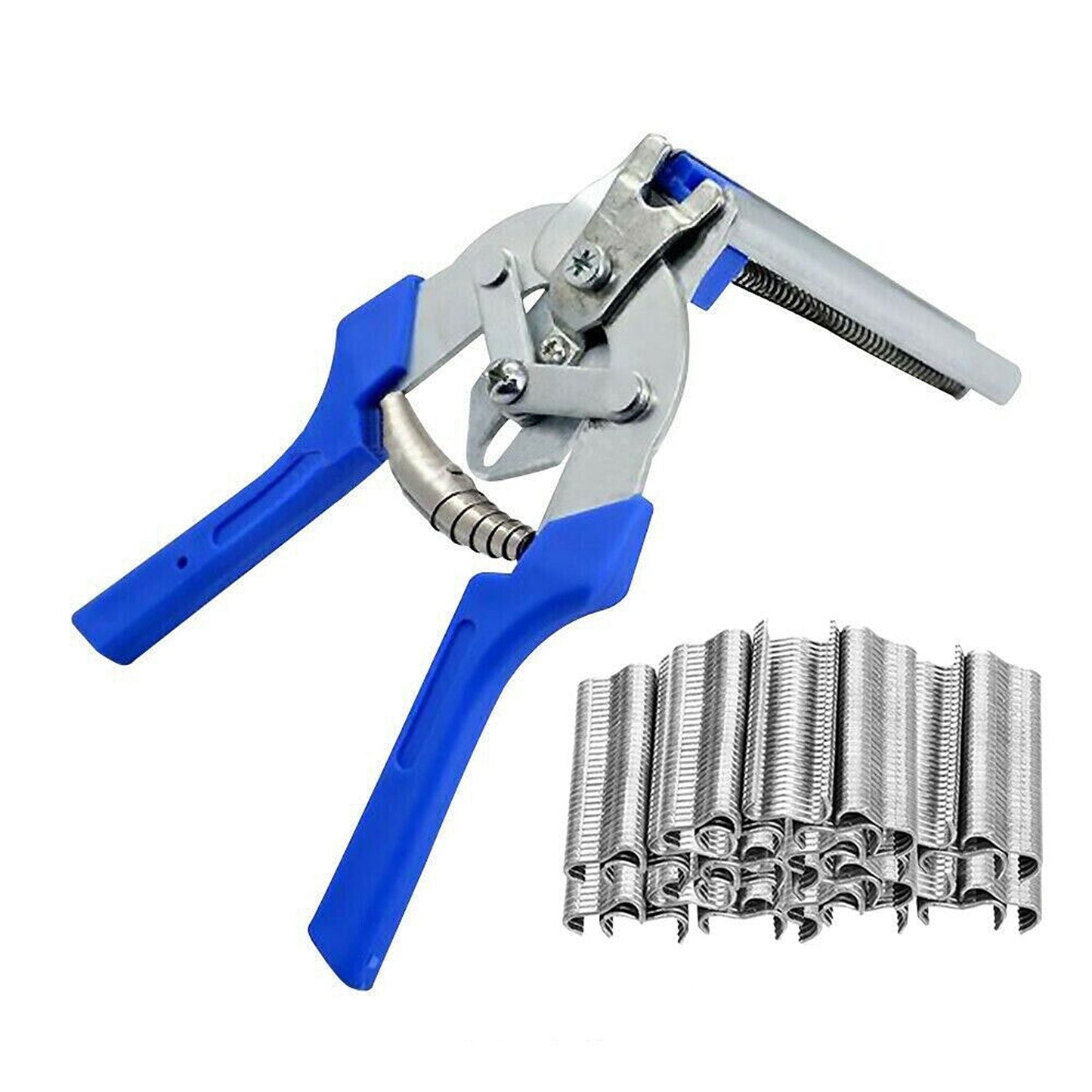 Fastener Stapler Hog Ring Plier with 3000 Clips