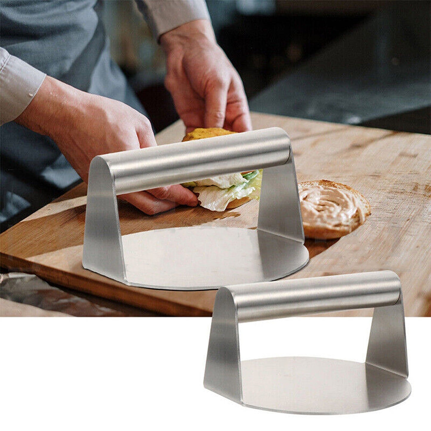 No-Rust Burger Press for Griddle Meat Smasher for Home BBQ