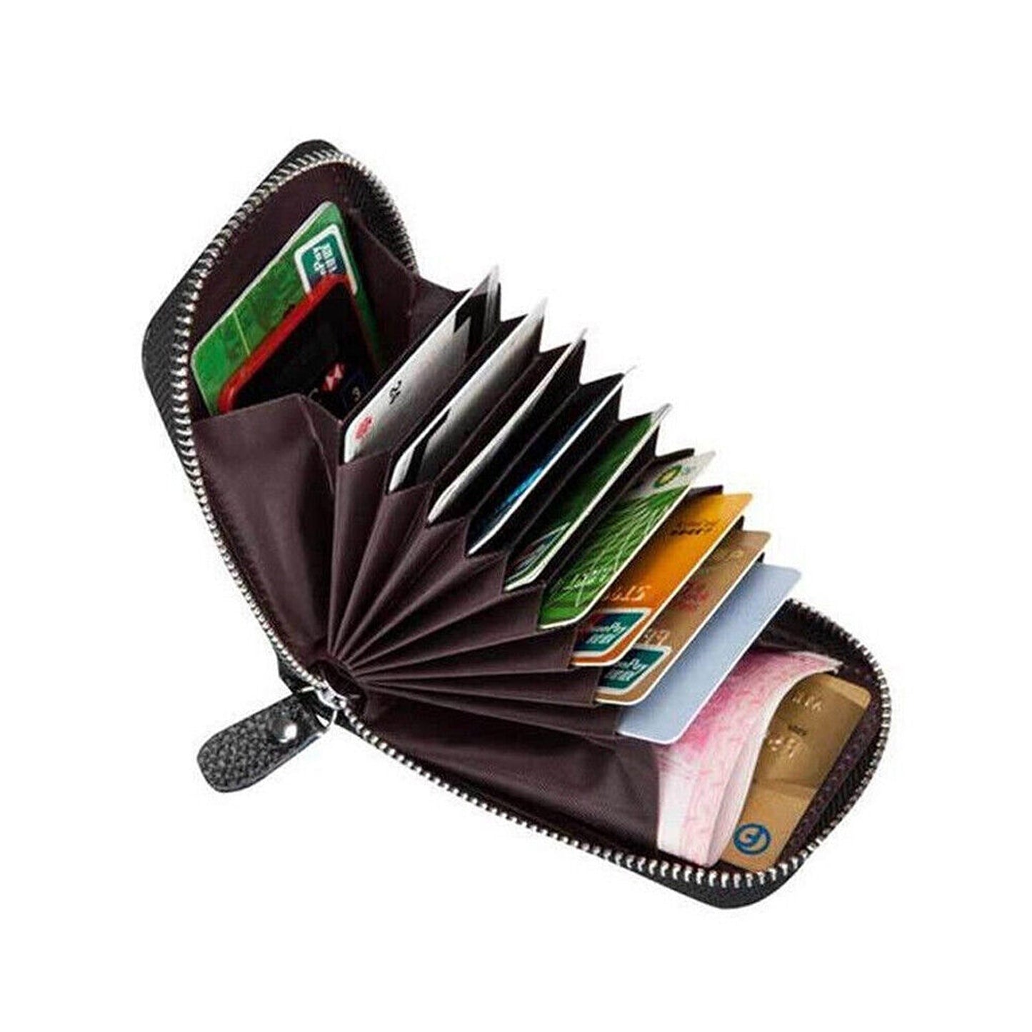 RFID Blocking Anti-theft Credit Card Holder with Leather Wallet