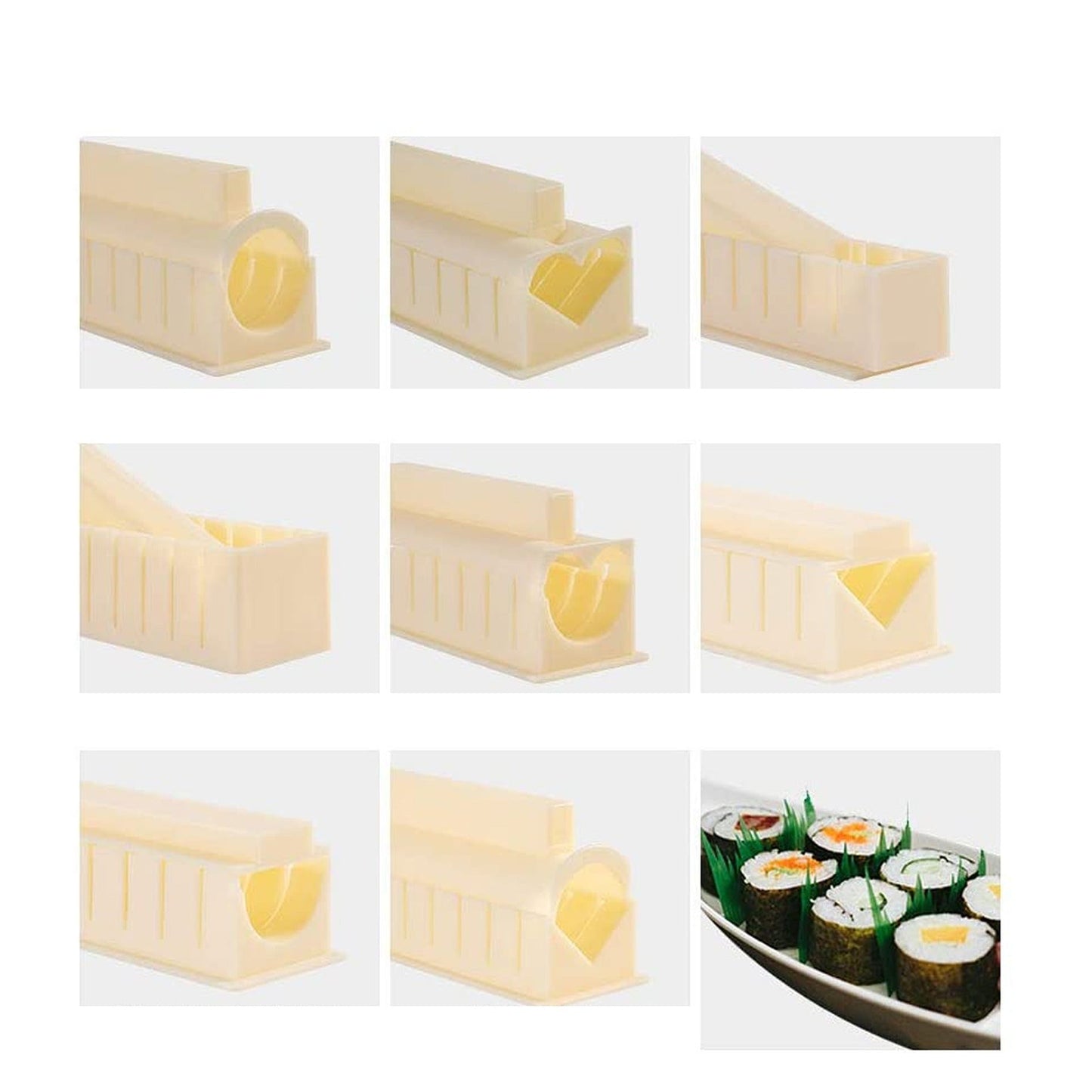 DIY Sushi Making Kit with Rice Roller Mold for Beginners Kitchen Set