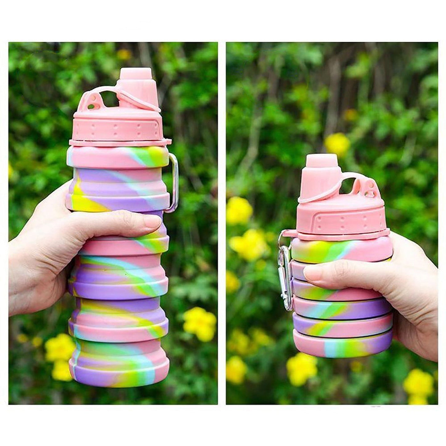 Foldable Silicone Travel Water Bottle Retractable Portable Drink Cup