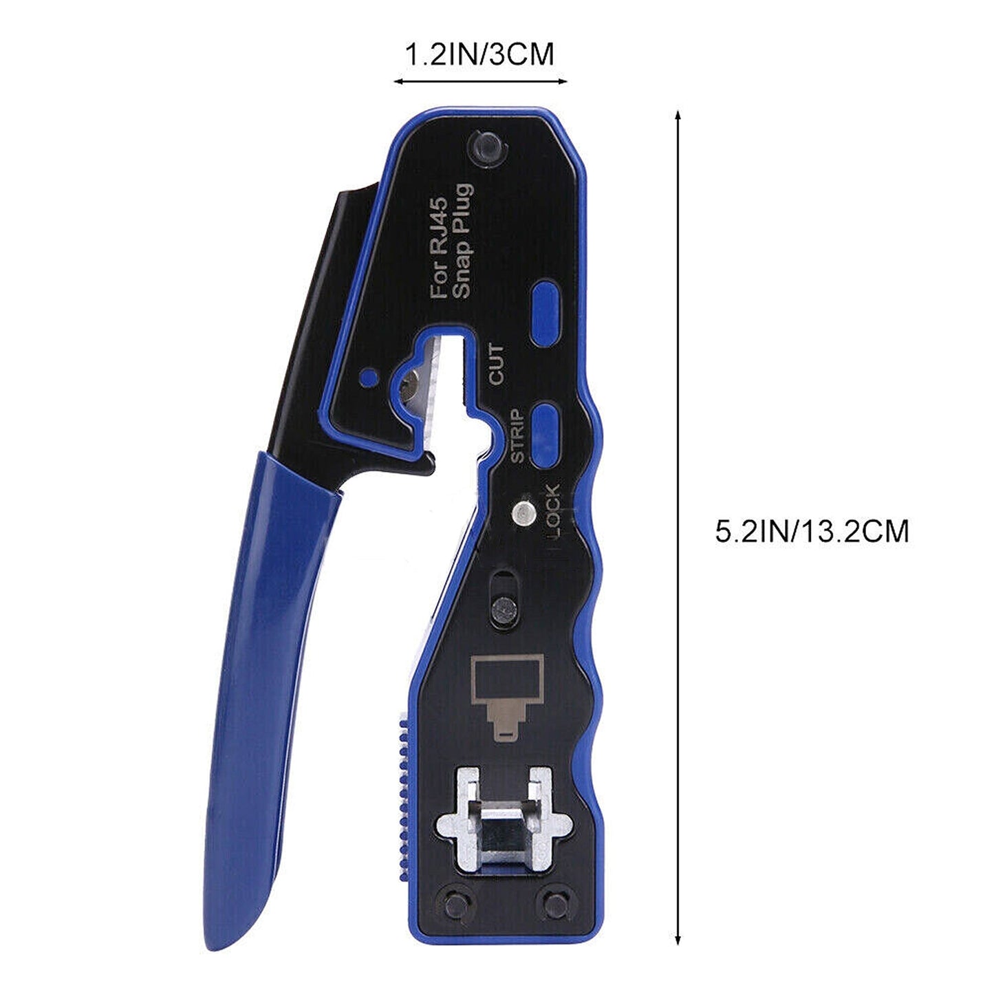 Network Crimper Tool RJ45 Pass Through Cable Connector