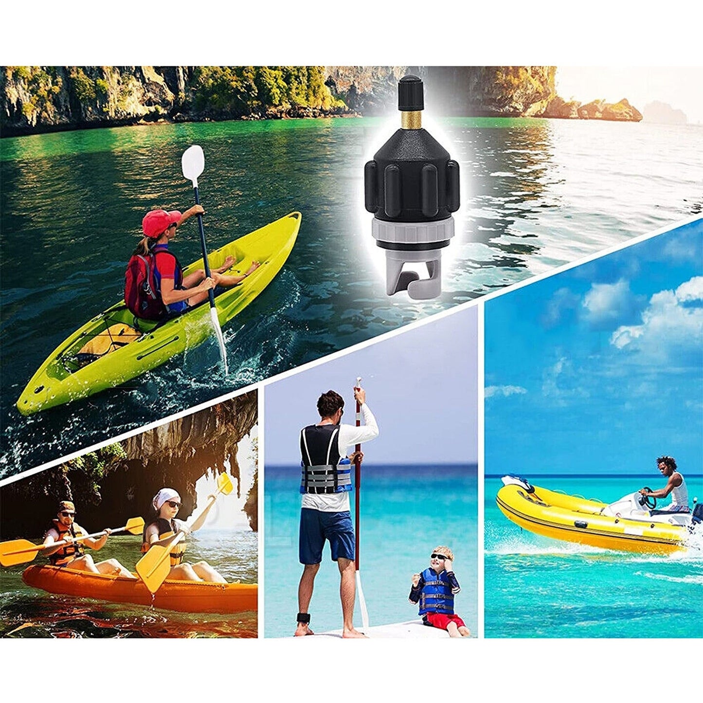 2pcs Inflatable Stand Up Paddle Board Kayak Air Valve Adapter