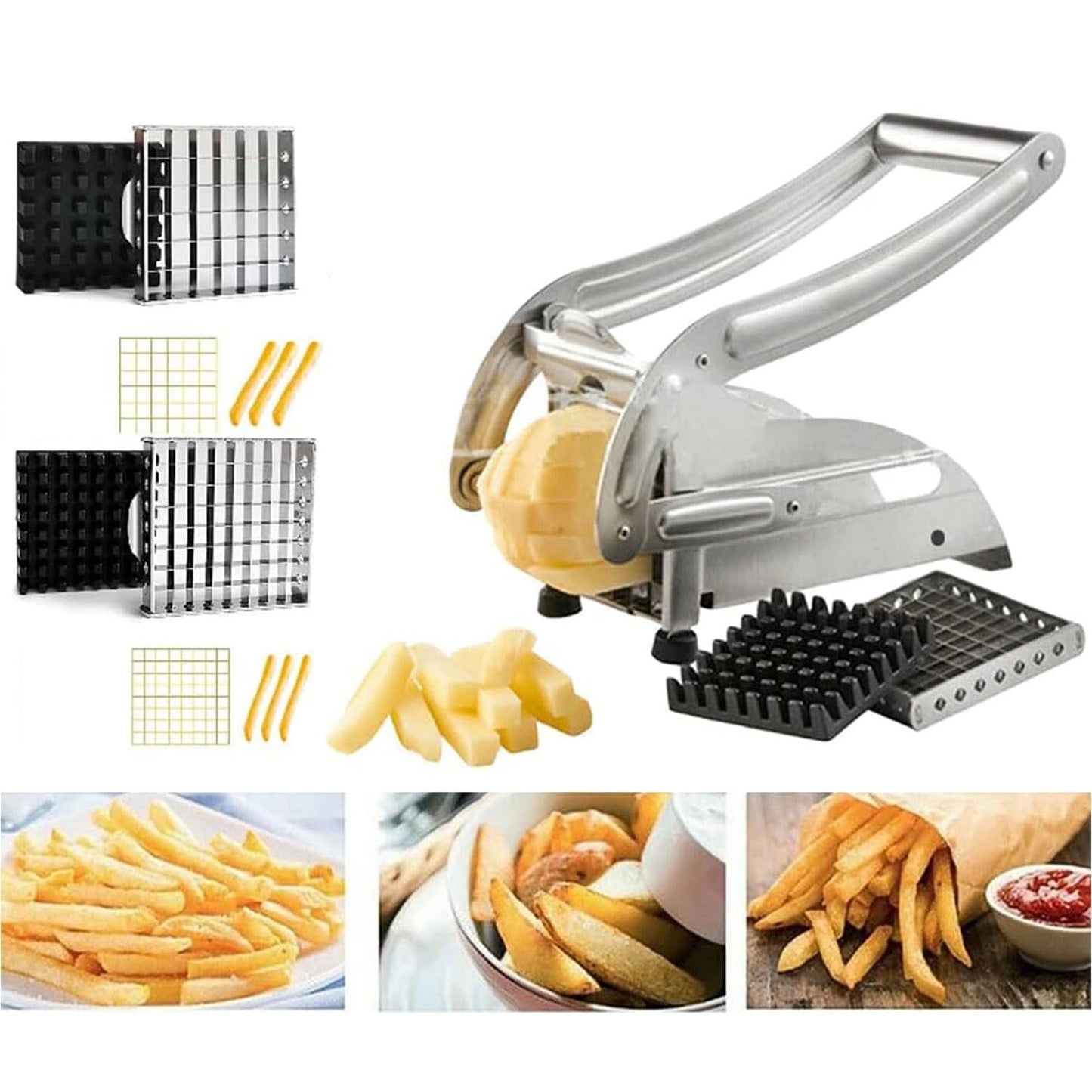 French Fries Potato Chipper Stainless Steel Dicer Slicer Chopper